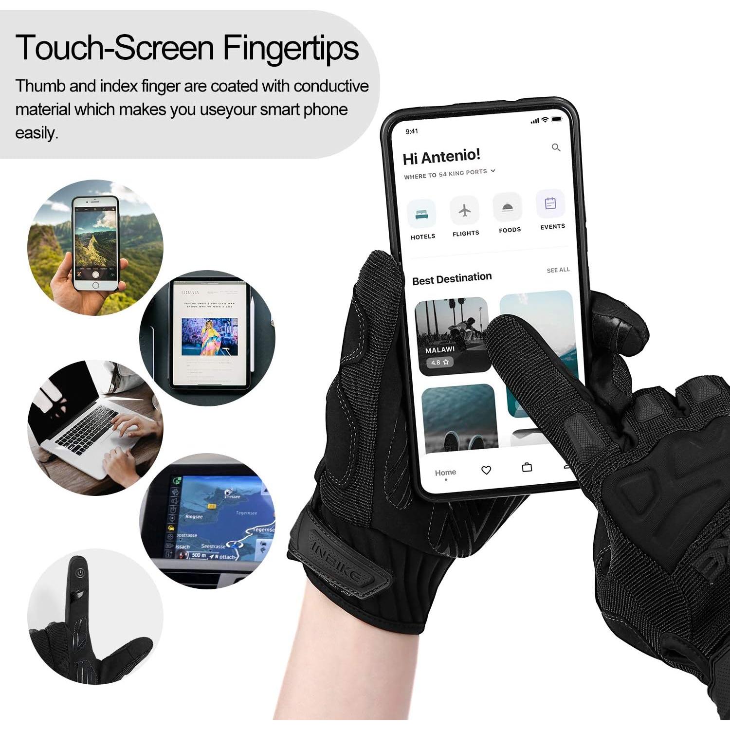 Guantes de Ciclismo INBIKE Negros con Protección y Acolchado