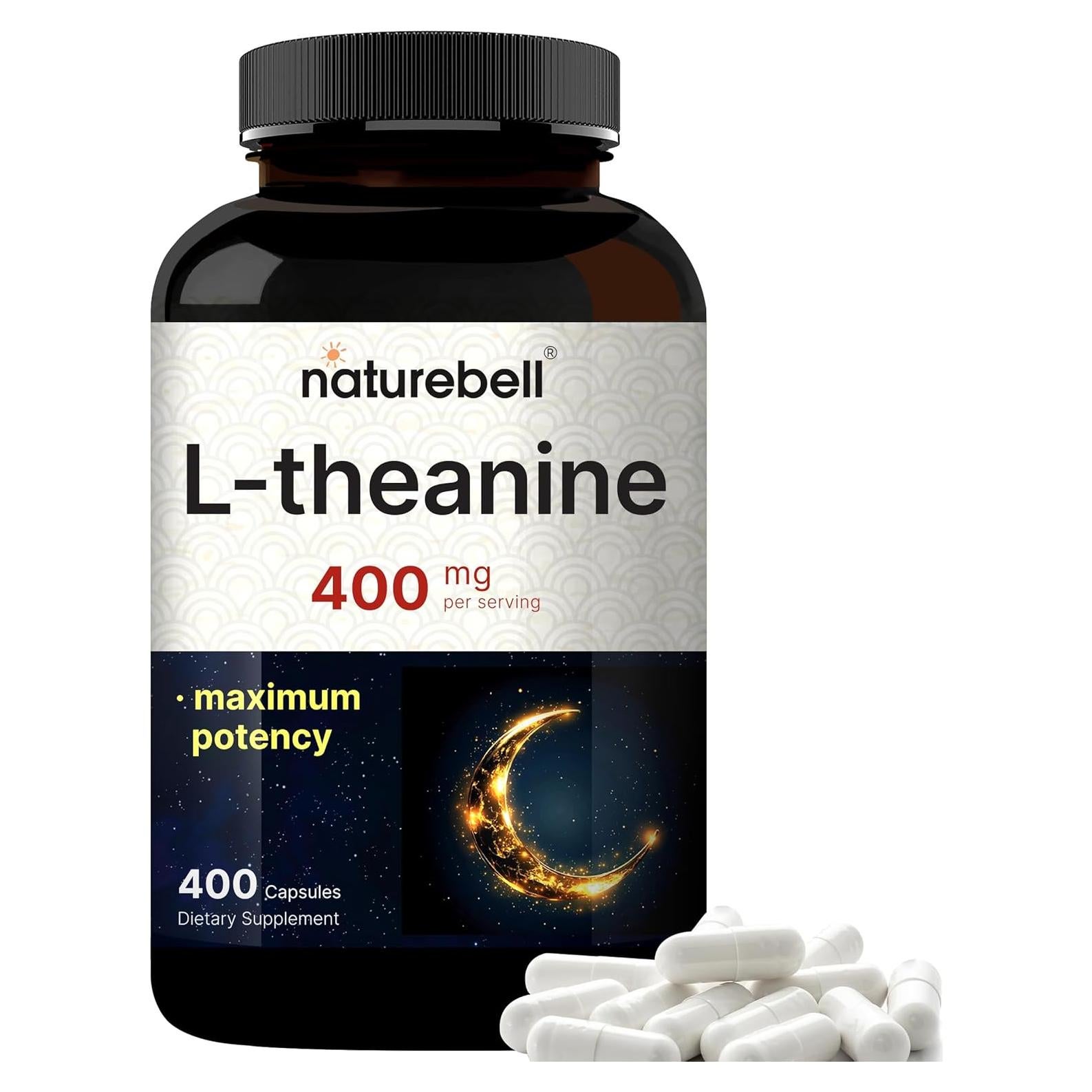 Suplemento L-Teanina NatureBell 400mg 400 Cápsulas Relajación