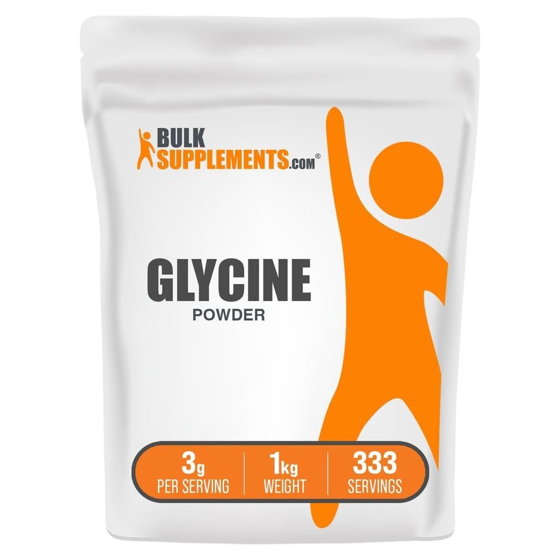Polvo de Glicina BulkSupplements 1kg - Suplemento Aminoácidos 3g