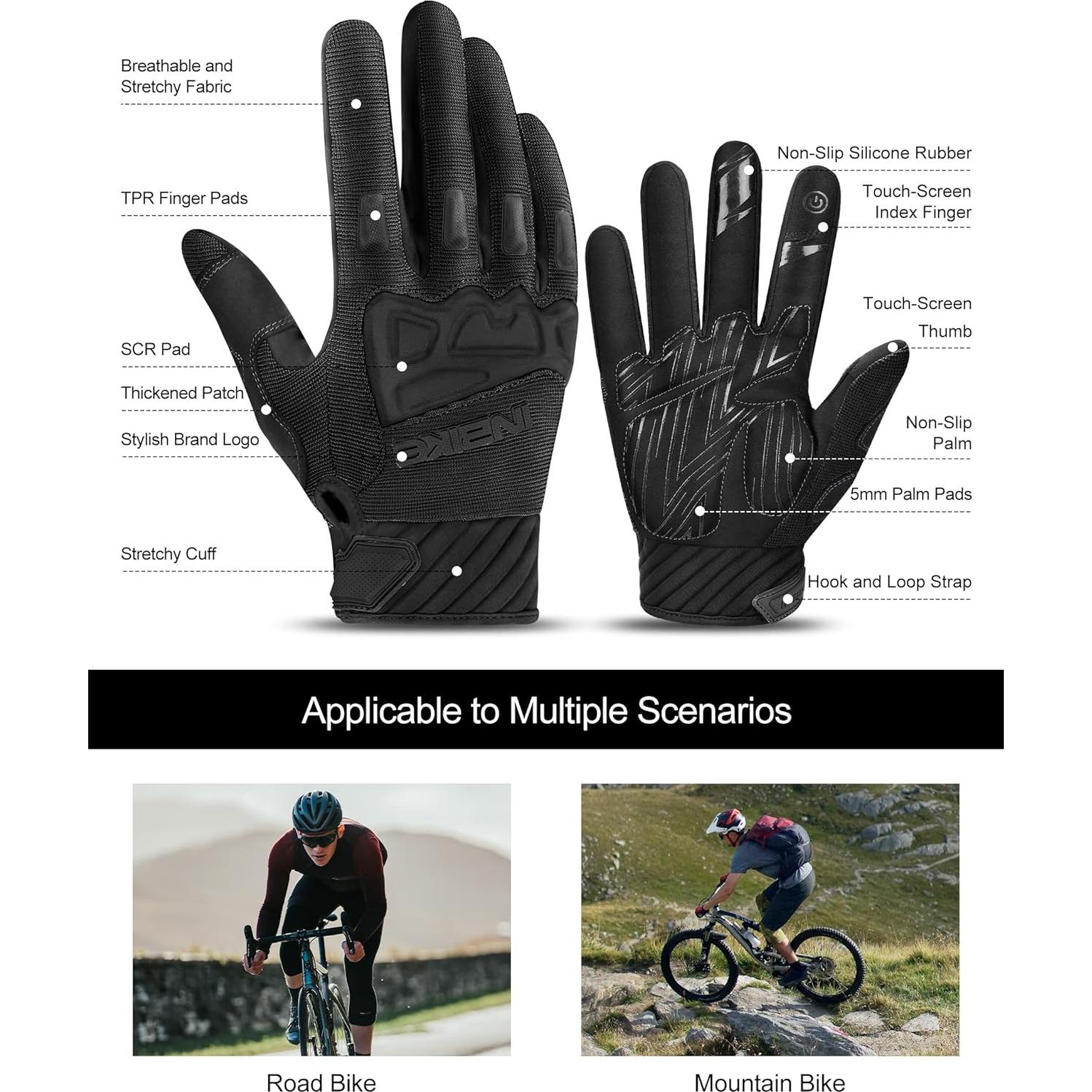 Guantes de Ciclismo INBIKE X-Large Transpirables y con Protección