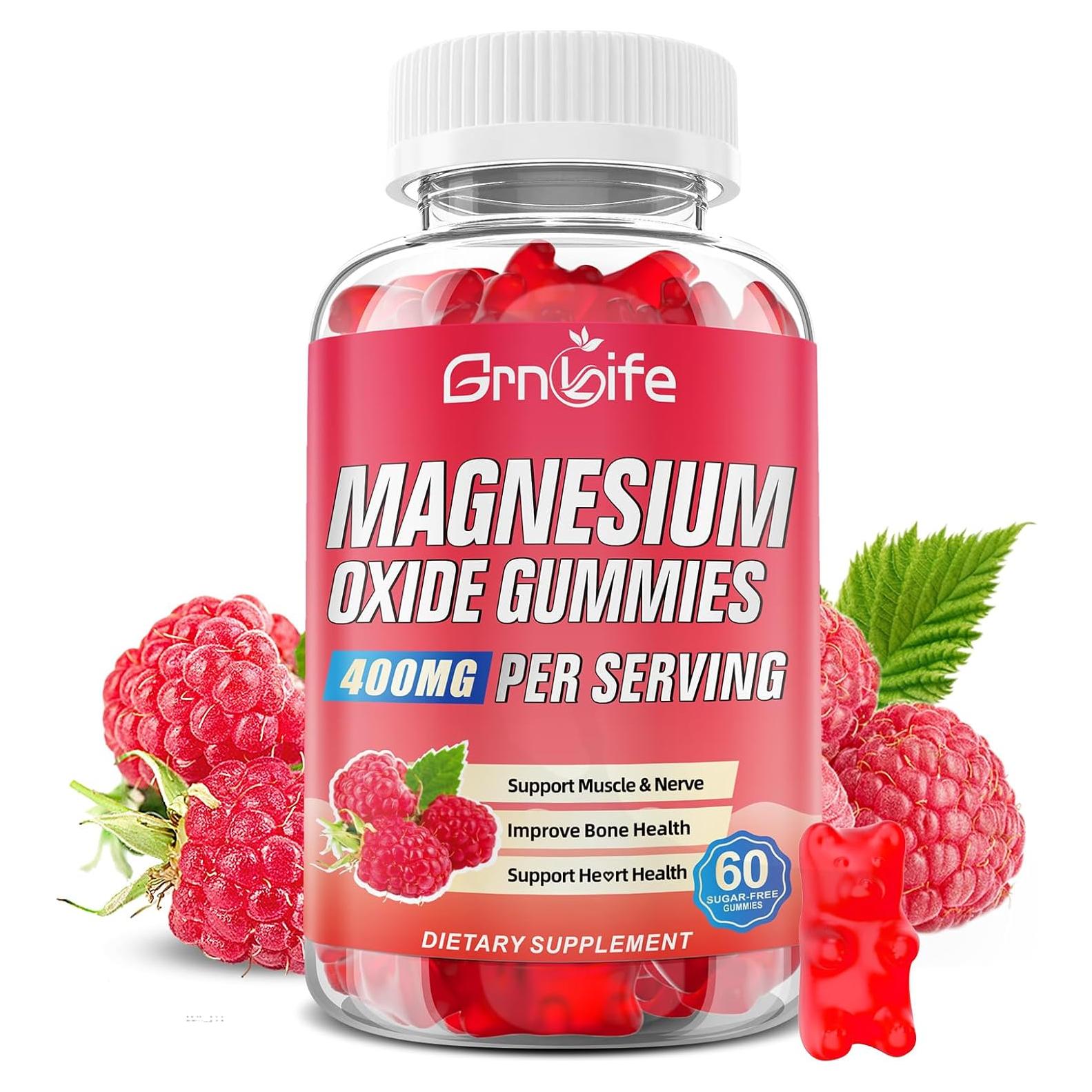 Gomitas de Óxido de Magnesio 400mg Grnlife Veganas 60 Unidades