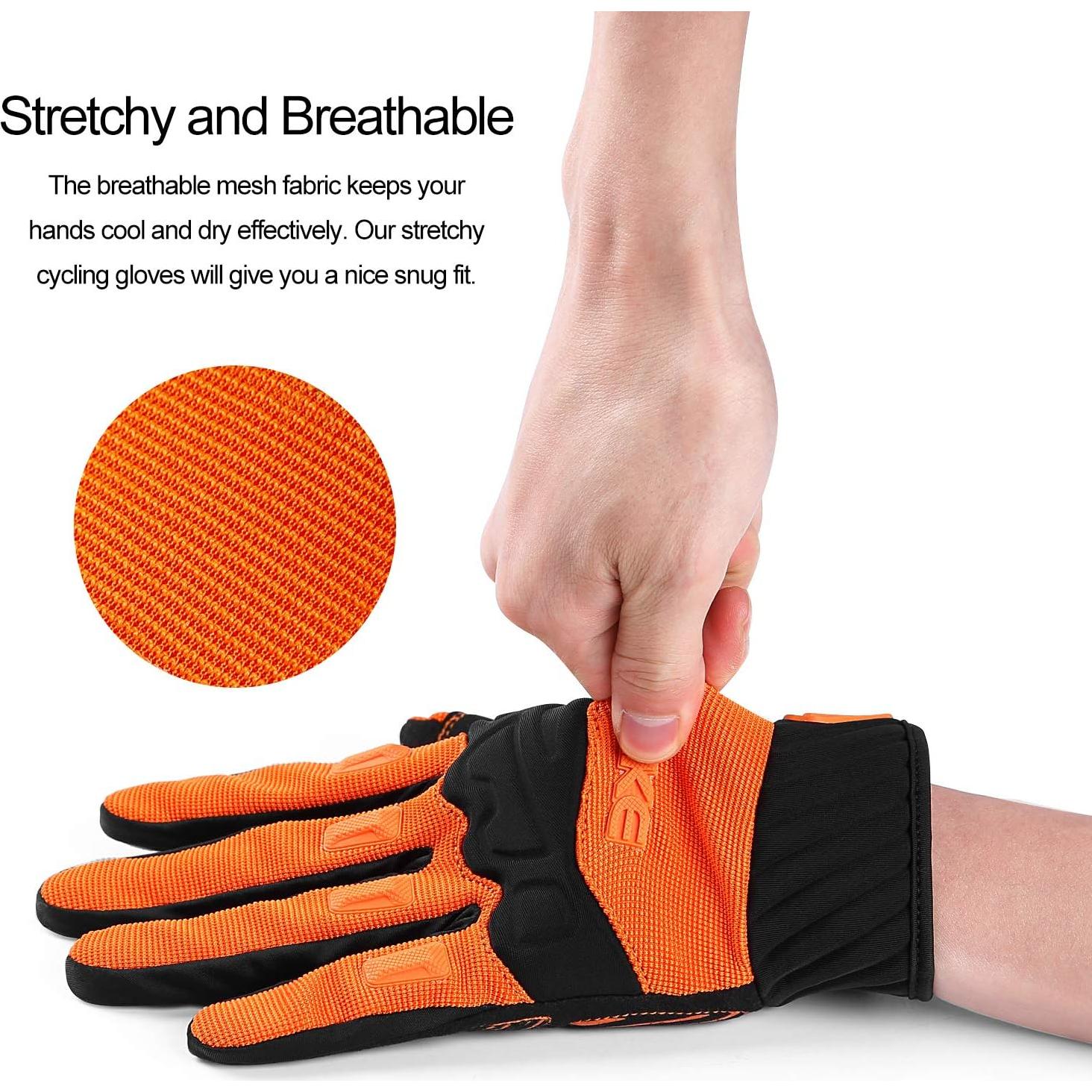 Guantes de Ciclismo INBIKE Naranja XX-Large Transpirables