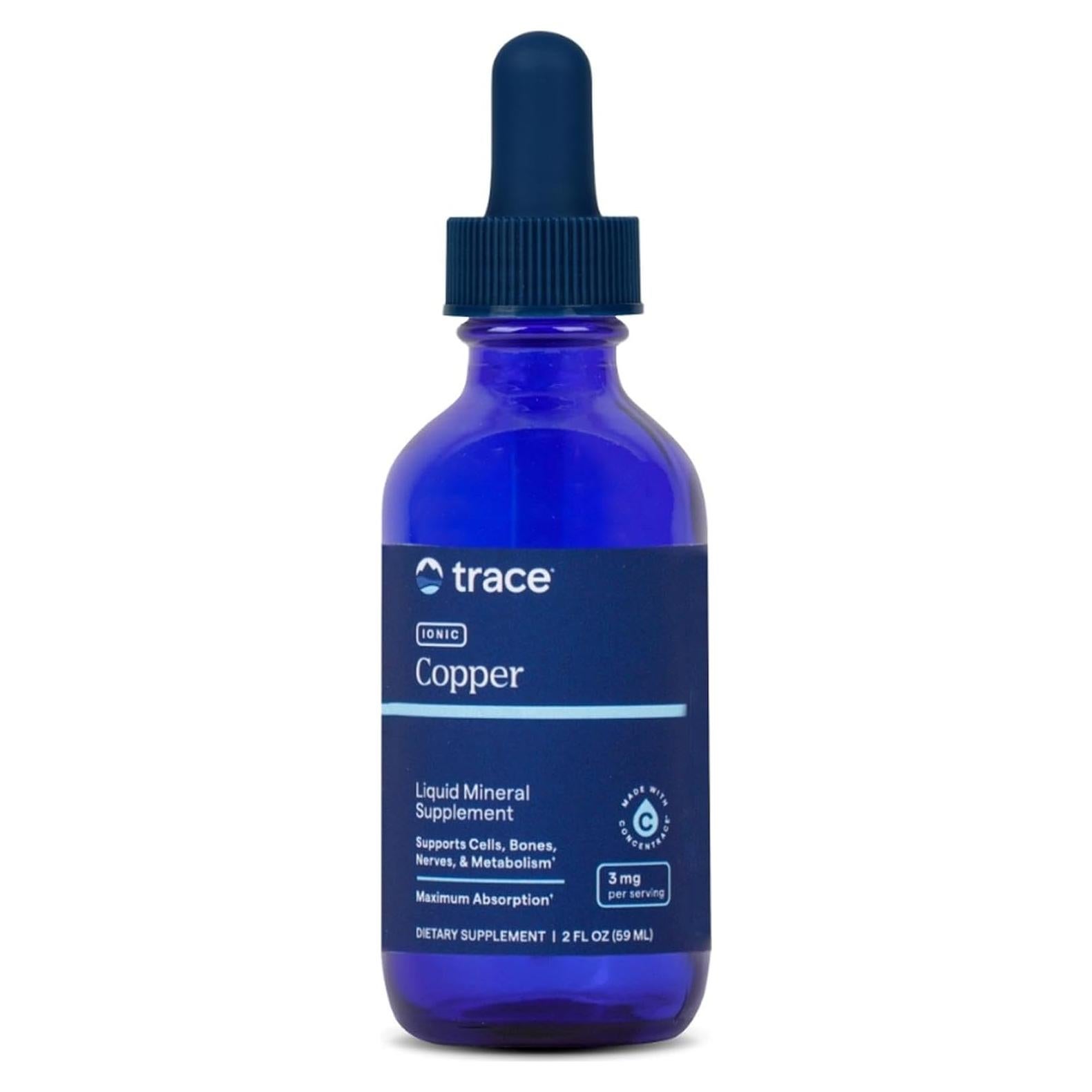 Suplemento Líquido de Cobre Iónico Trace Minerals 60 ml