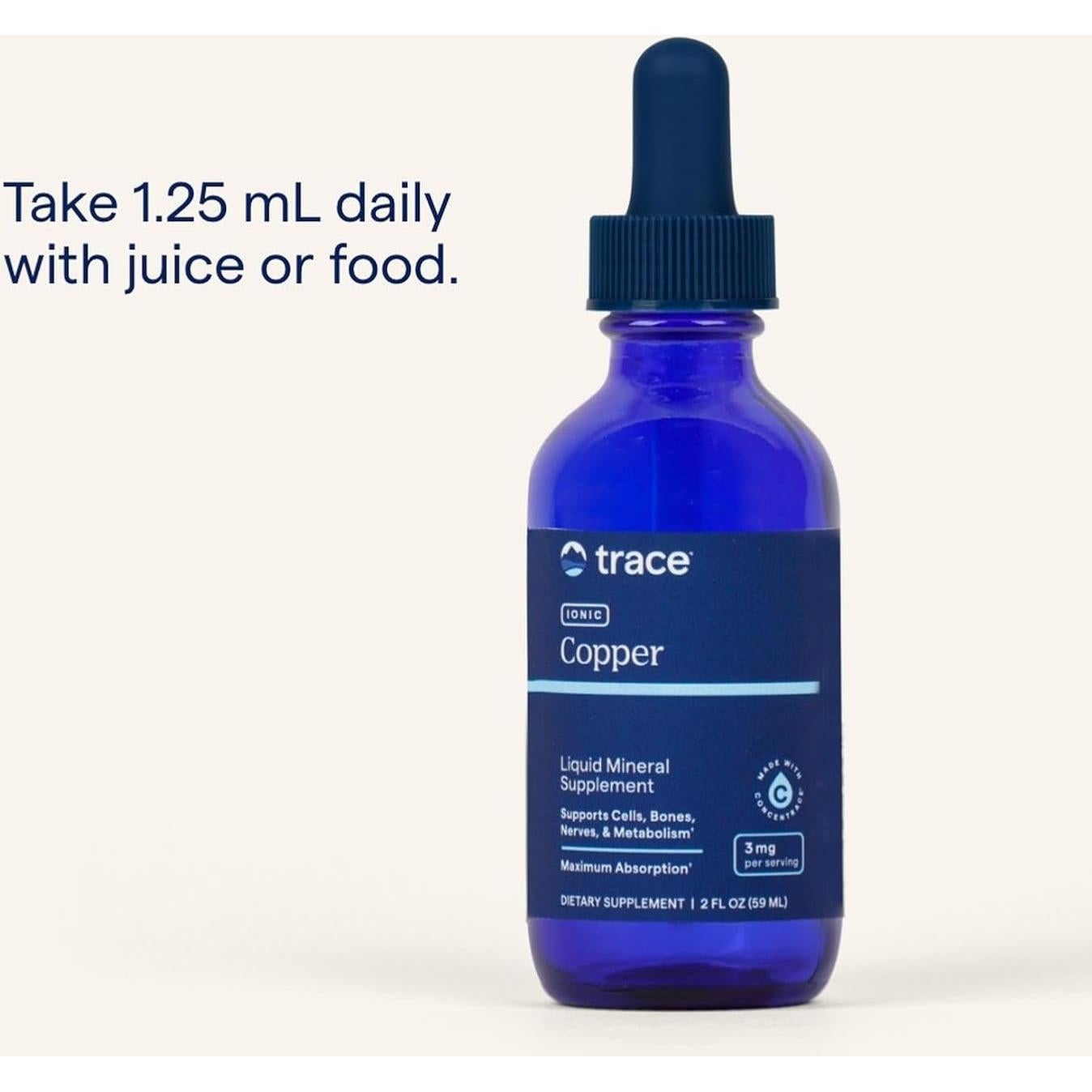 Suplemento Líquido de Cobre Iónico Trace Minerals 60 ml