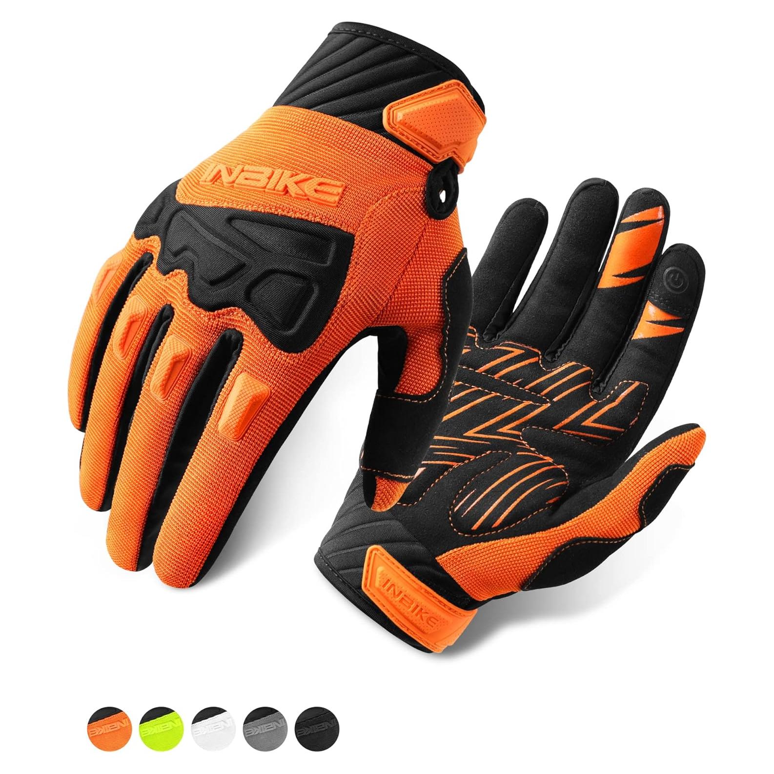 Guantes de Ciclismo INBIKE Naranja Medianos Transpirables