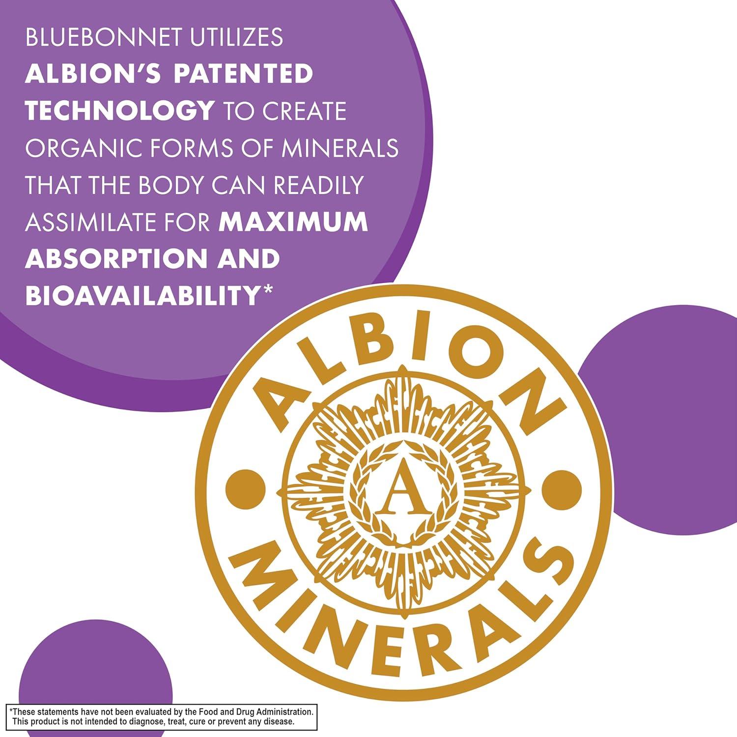 Glicinato de Magnesio Bluebonnet 400mg 120 Cápsulas Vegetales