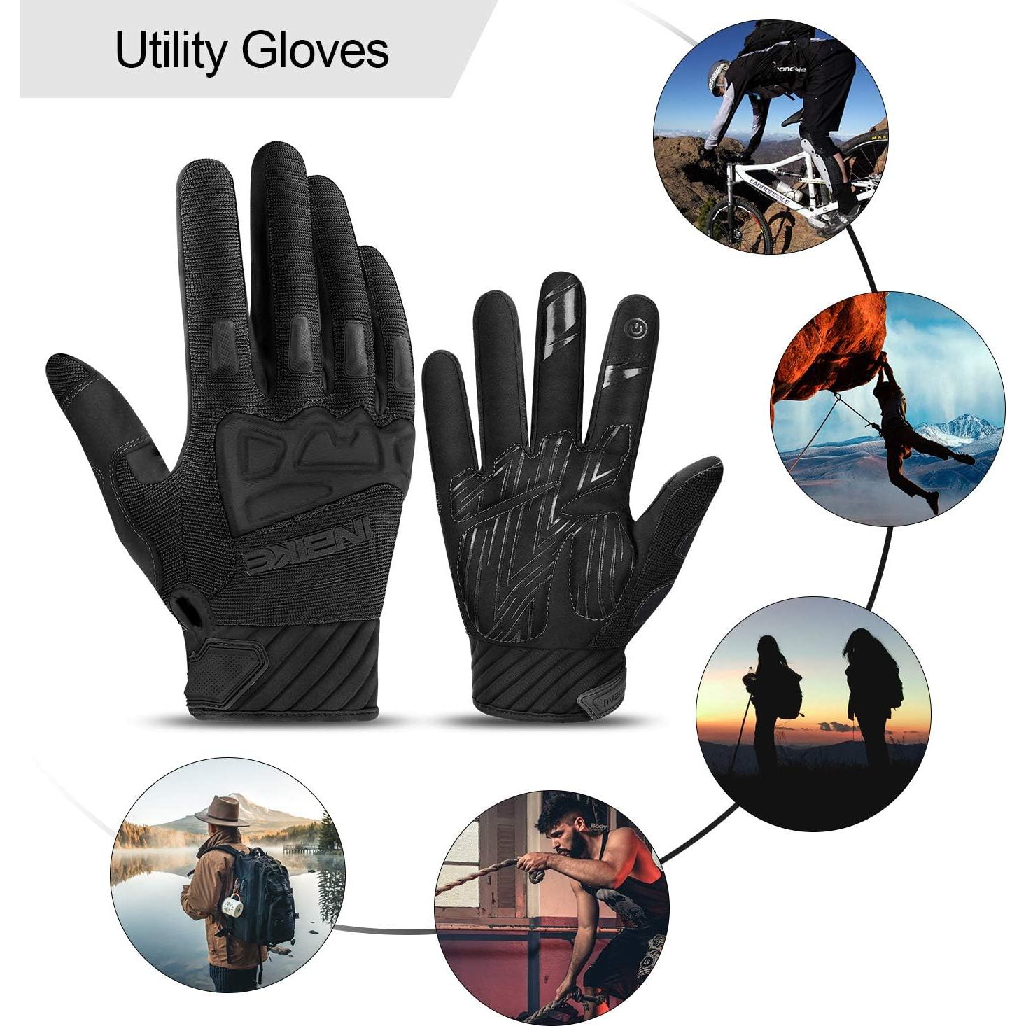 Guantes de Ciclismo INBIKE Medianos Negros Transpirables