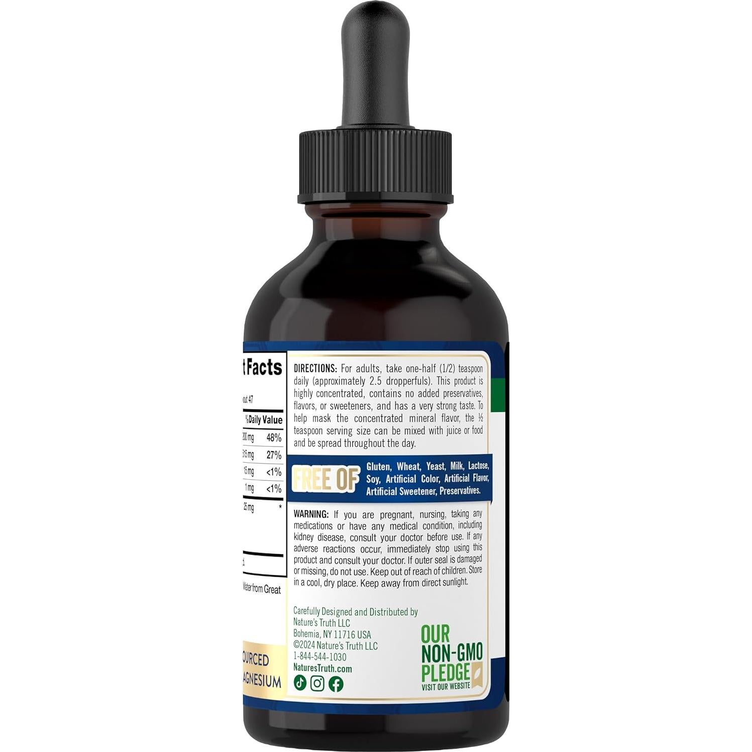 Gotas Líquidas de Magnesio Iónico La Verdad de la Naturaleza 200mg