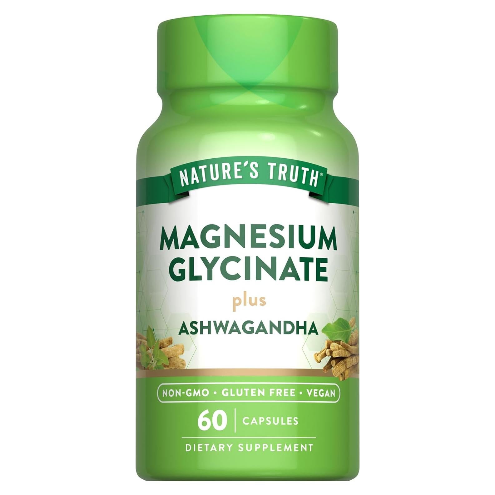 Magnesio Glicinato con Ashwagandha La Verdad de la Naturaleza 60 Cápsulas