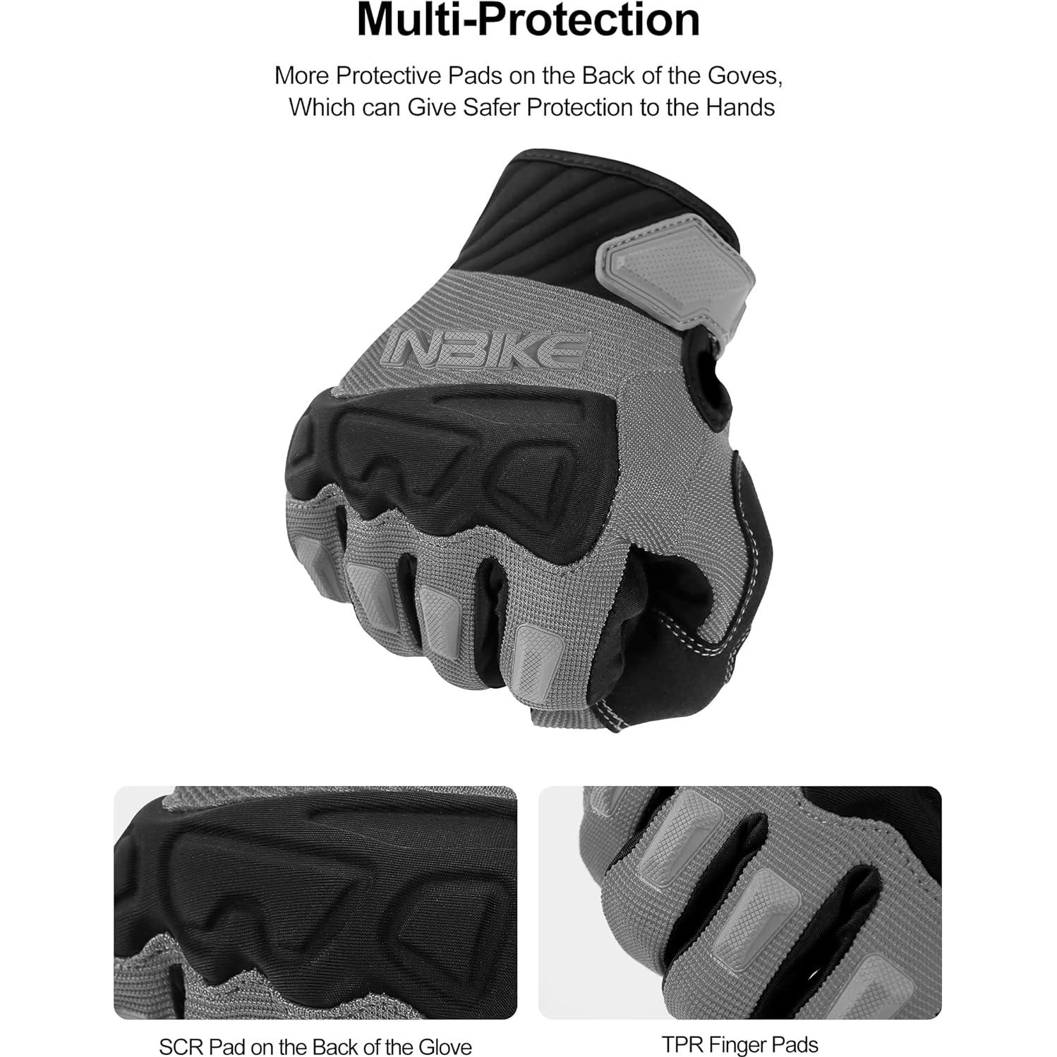 Guantes de Ciclismo INBIKE para Hombre Transpirables y con Protección