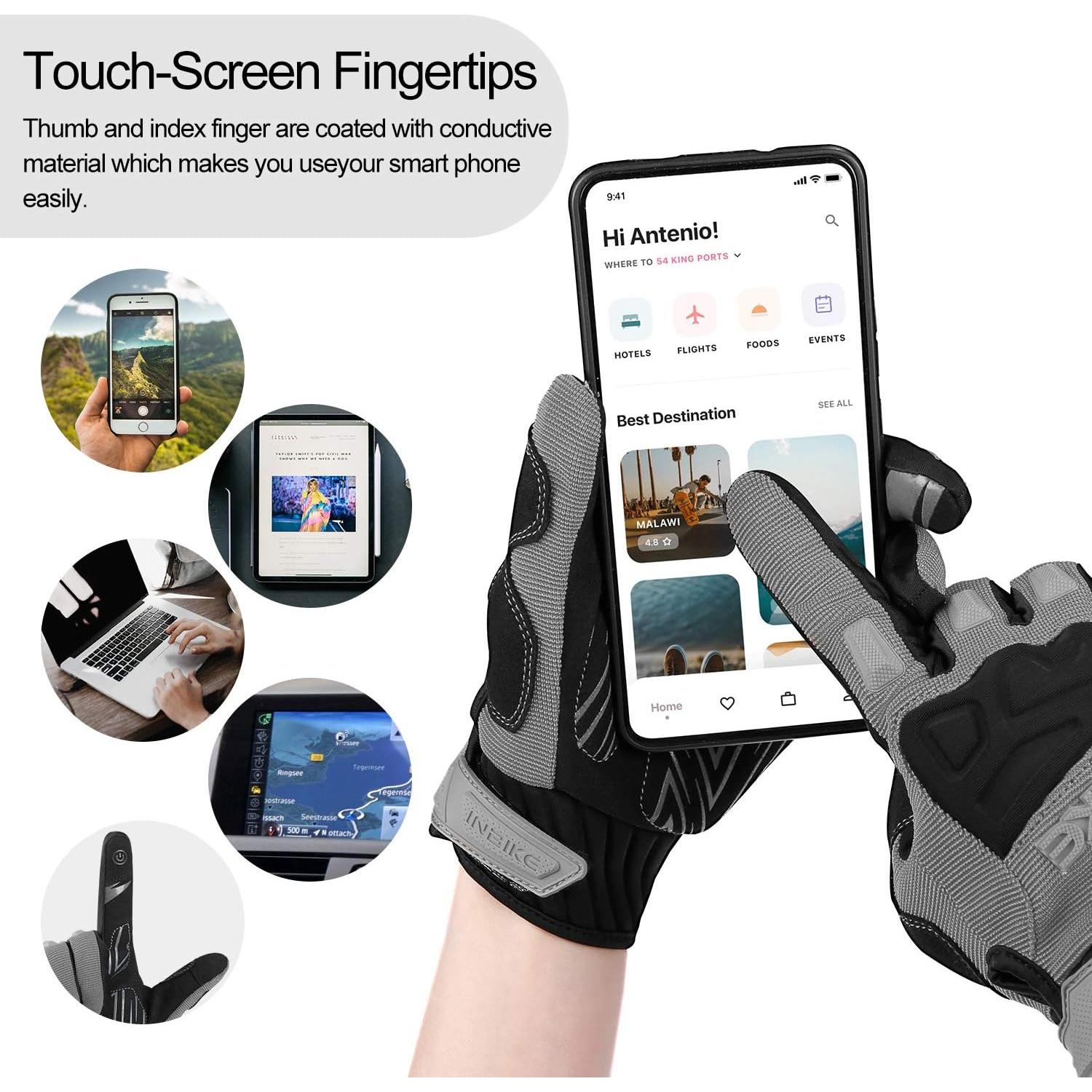 Guantes de Ciclismo INBIKE para Hombre Transpirables y con Protección