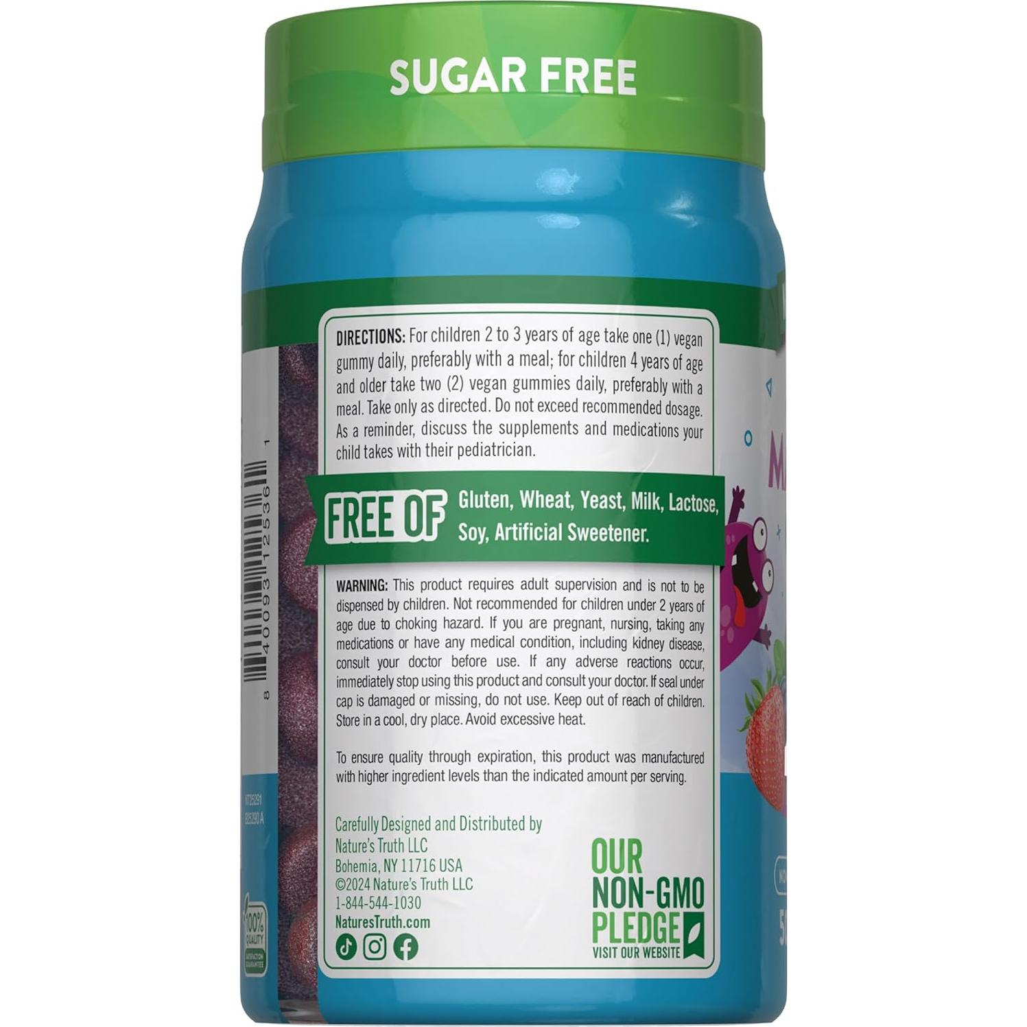 Gomitas de Magnesio Nature's Truth para Niños 50 Unidades Sabor Frutas