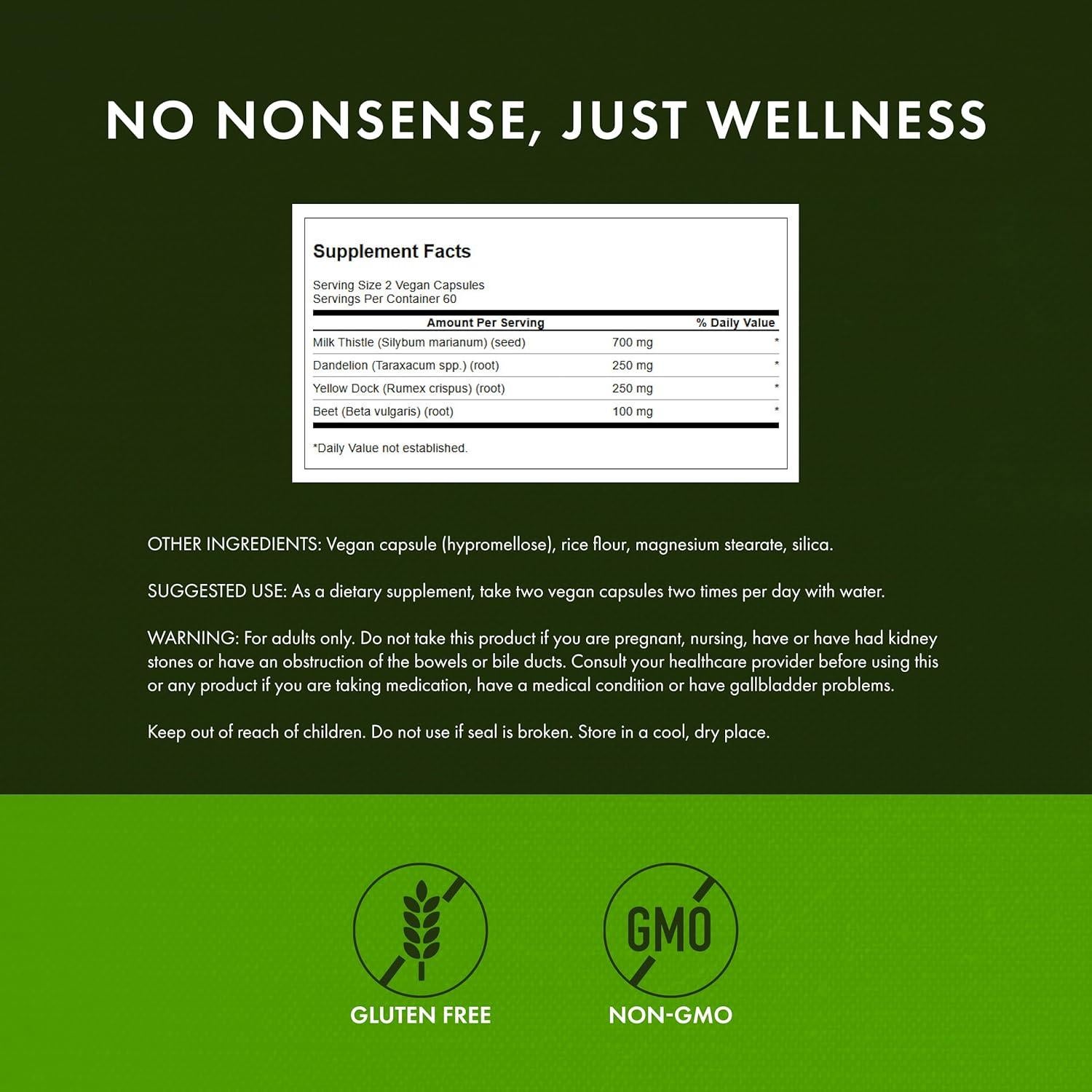 Suplemento Herbal para el Hígado Swanson - 120 Cápsulas