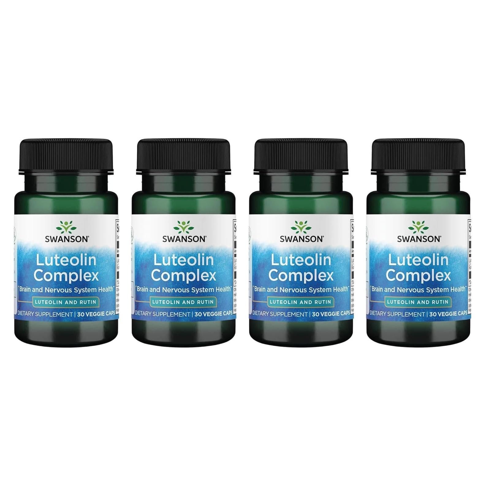 Suplemento Cerebral Swanson Luteolina y Rutin 30 Cápsulas x4