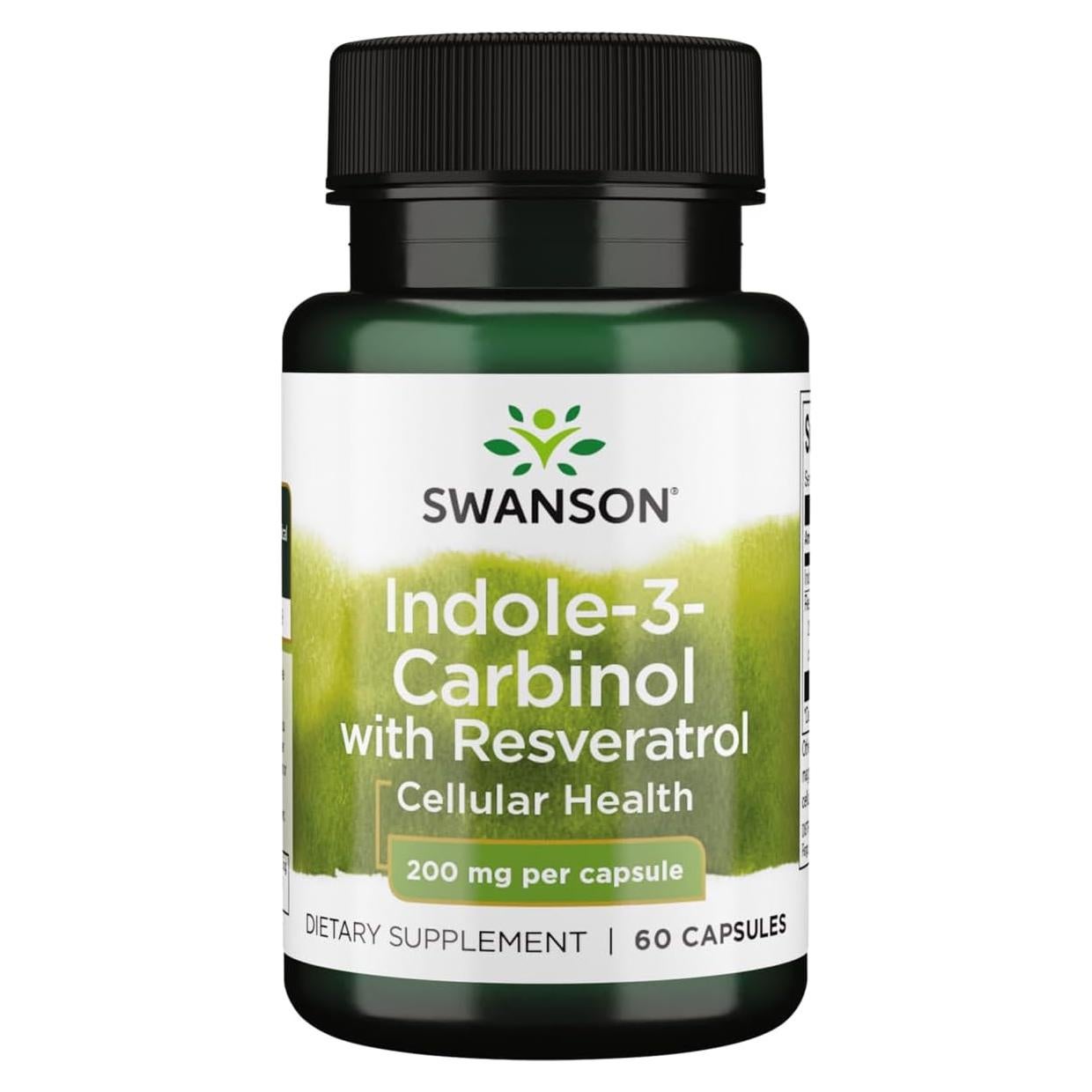 Suplemento I3C Swanson con Resveratrol - 60 Cápsulas 200mg