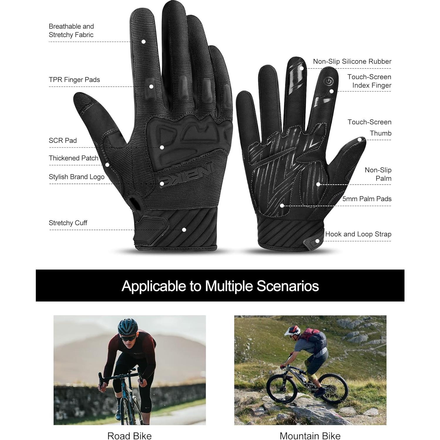 Guantes de Ciclismo INBIKE para Hombre XXL Transpirables
