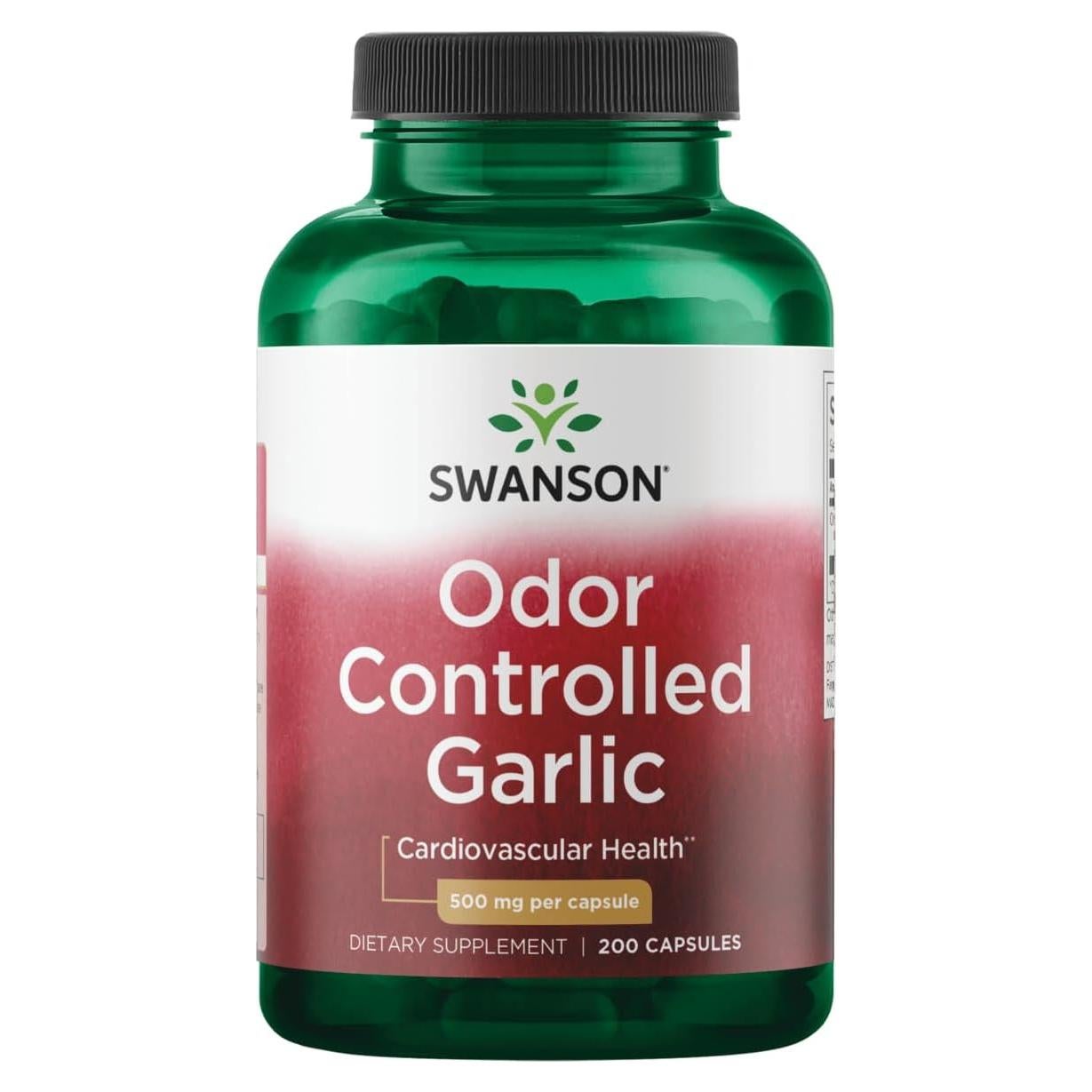 Ajo Controlado por Olores Swanson 500 mg 200 Cápsulas