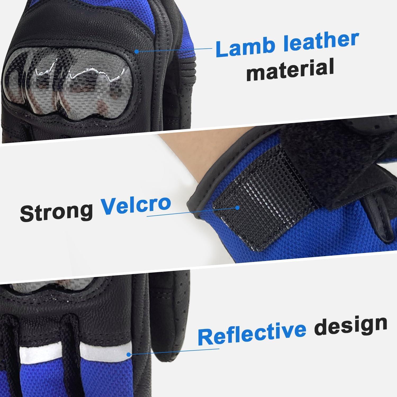 Guantes de Motocicleta ZLUXURQ para Hombre con Protección