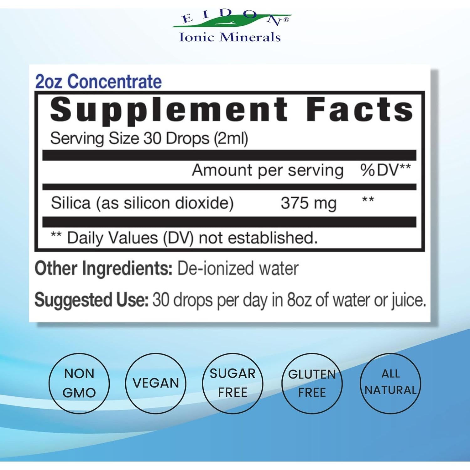 Suplemento de Silicio Líquido Eidon 60.5 ml - Colágeno y Salud