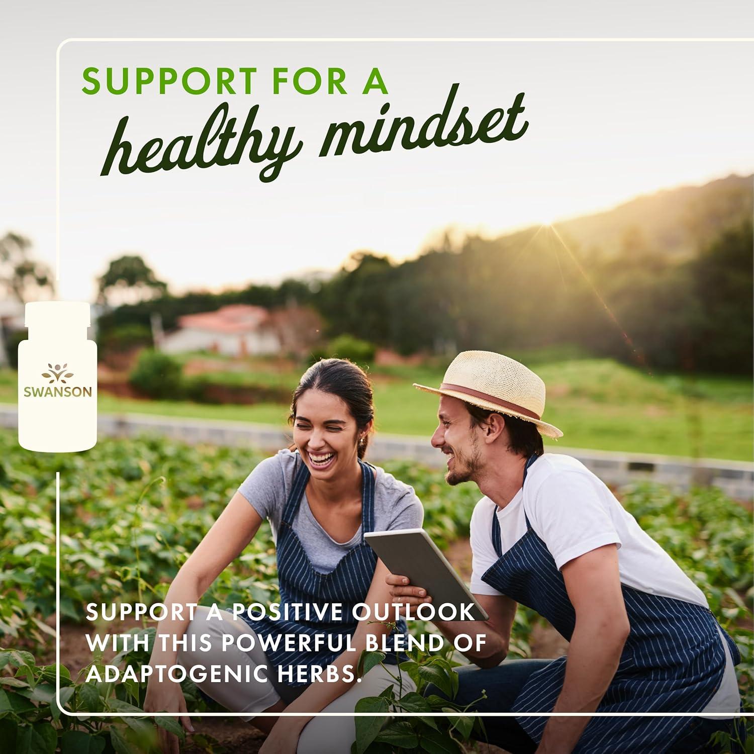 Suplemento Energético Swanson con Rhodiola, Ashwagandha 60 Cápsulas