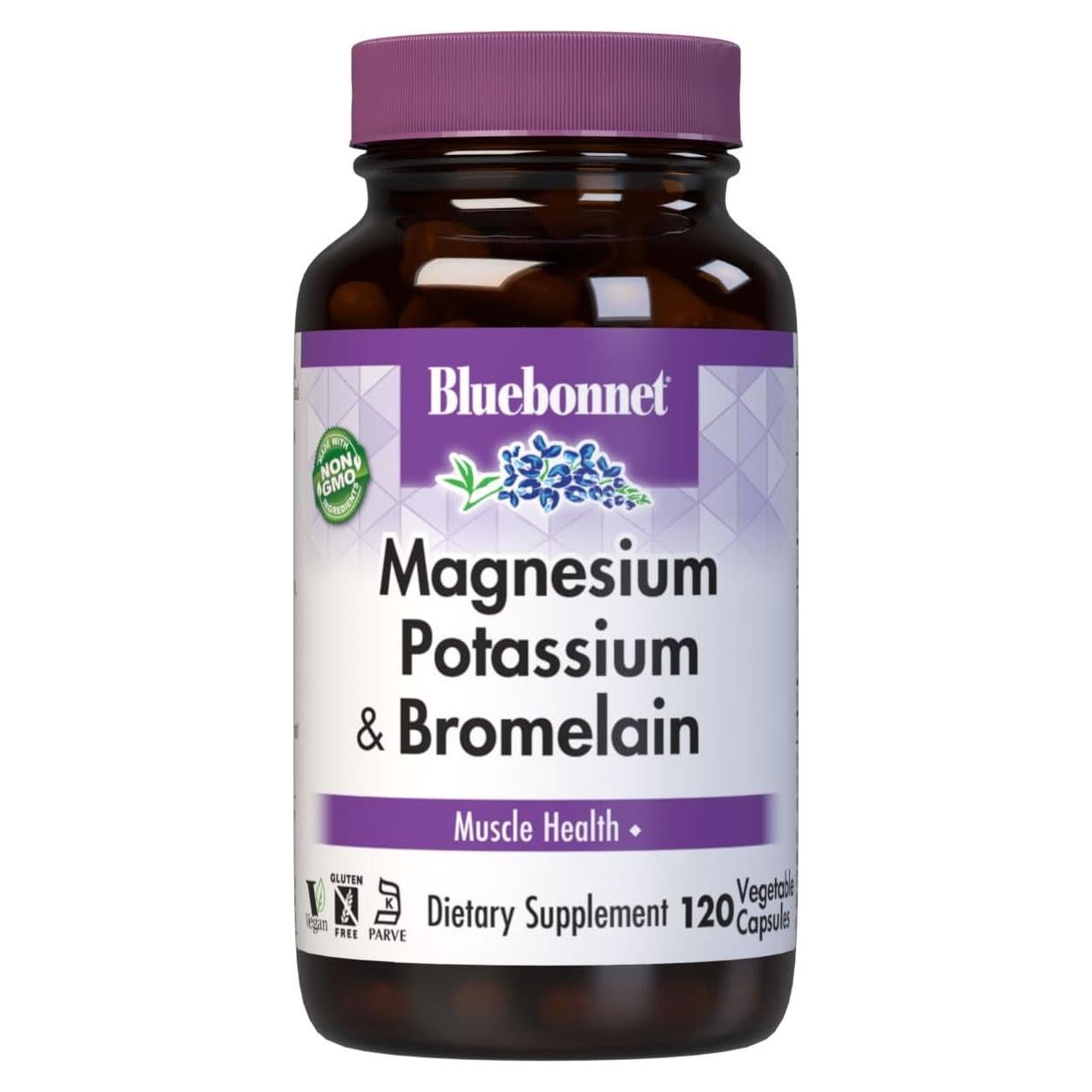 Suplemento de Magnesio y Potasio Bluebonnet 120 Cápsulas