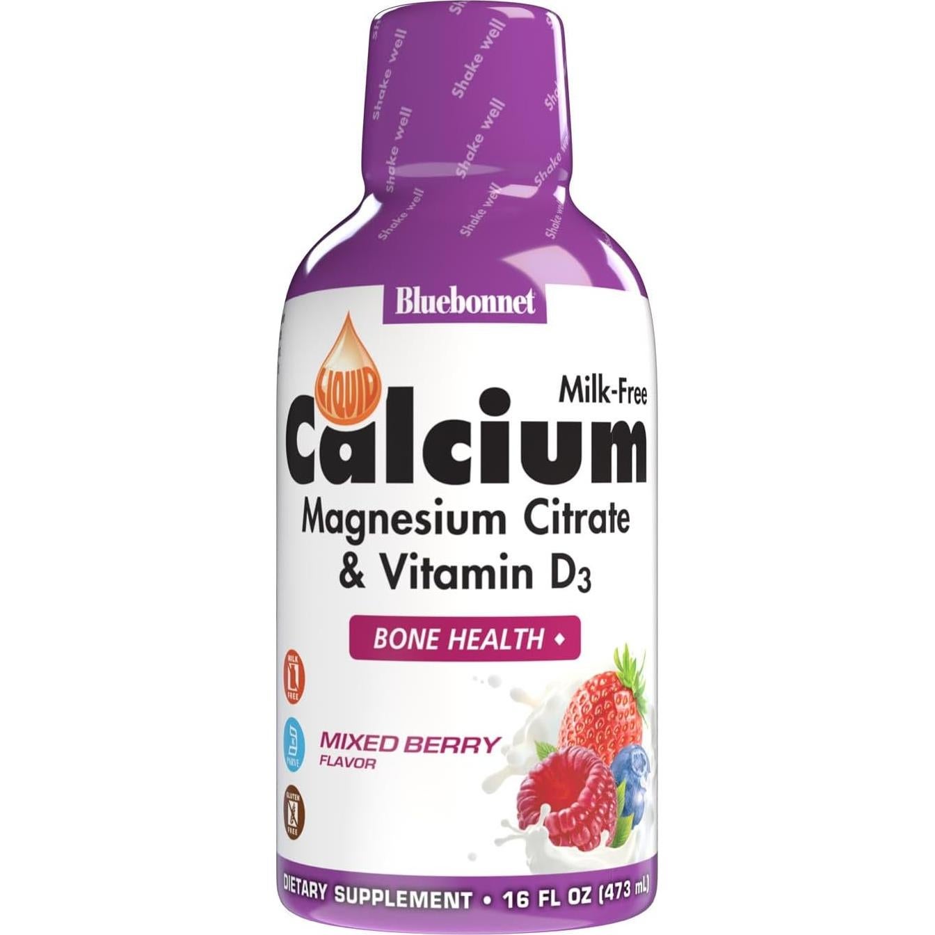 Citrato de Calcio y Magnesio Líquido BlueBonnet 473ml