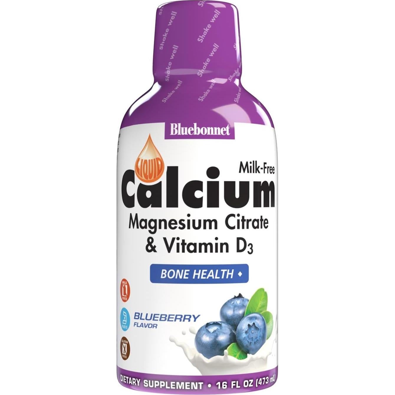 Citrato de Calcio y Magnesio Líquido BlueBonnet 473ml