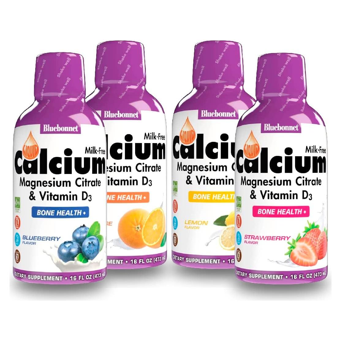 Citrato de Calcio y Magnesio Líquido Bluebonnet 4x480ml