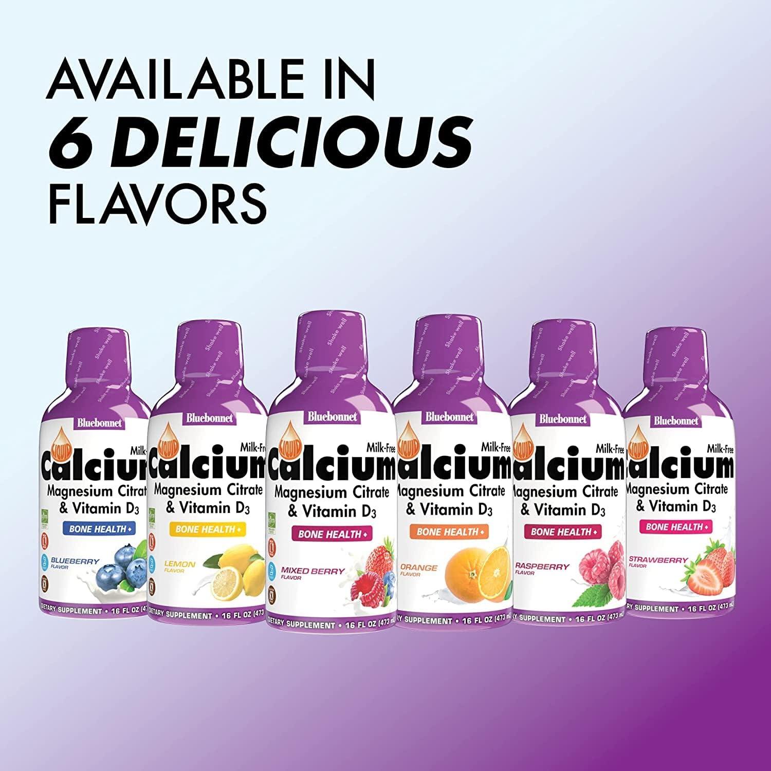 Citrato de Calcio y Magnesio Líquido Bluebonnet 4x480ml