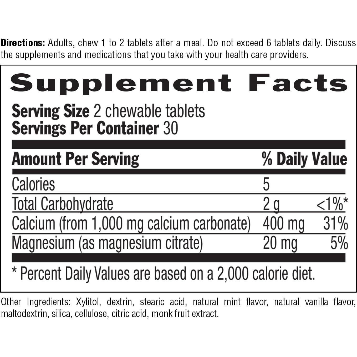 Tabletas Masticables Country Life Acid Rescue 60 Unidades - Alivio de Acidez y Salud Ósea, 400mg Calcio y Magnesio, Veganas