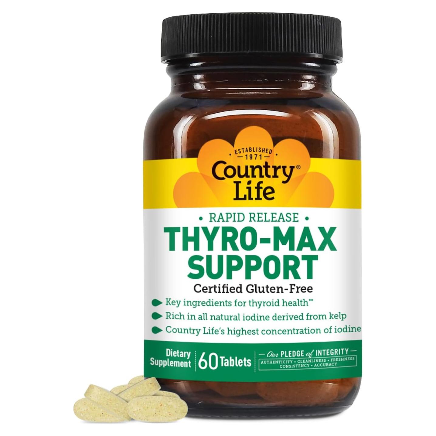 Suplemento Tiroideo Country Life Thyro-Max 60 Cápsulas