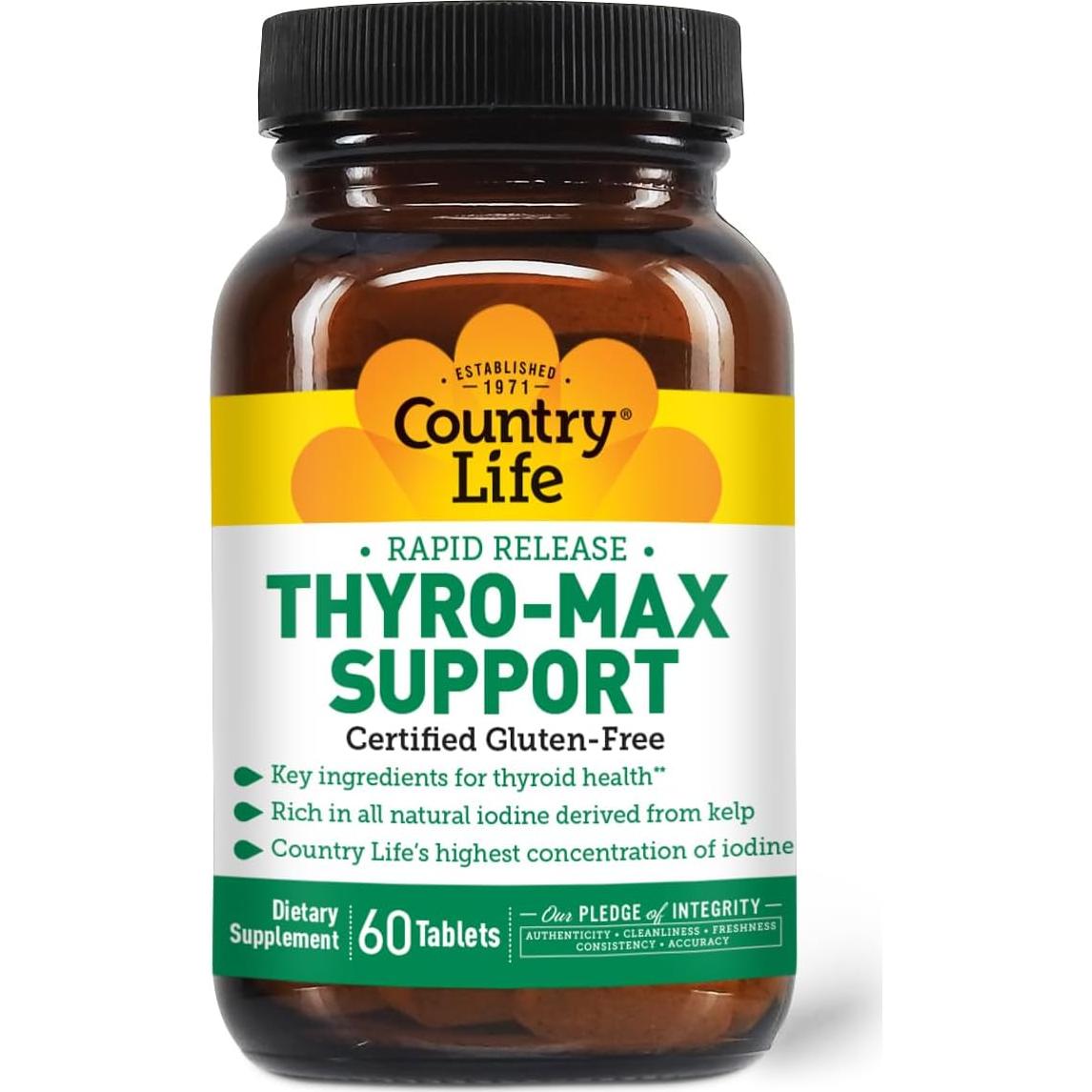 Suplemento Tiroideo Country Life Thyro-Max 60 Cápsulas