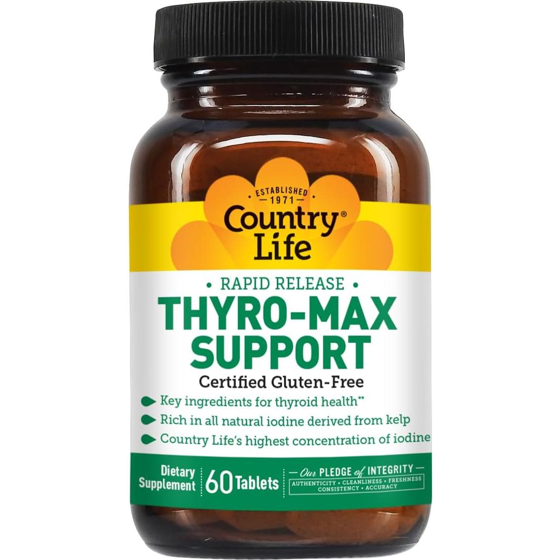 Suplemento Tiroideo Country Life Thyro-Max 60 Cápsulas