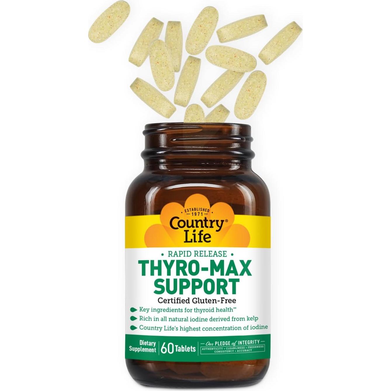 Suplemento Tiroideo Country Life Thyro-Max 60 Cápsulas