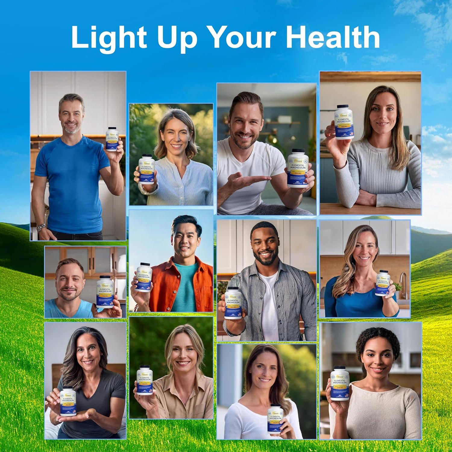 Suplemento de Magnesio 500mg aSquared - 180 Cápsulas Vegetales