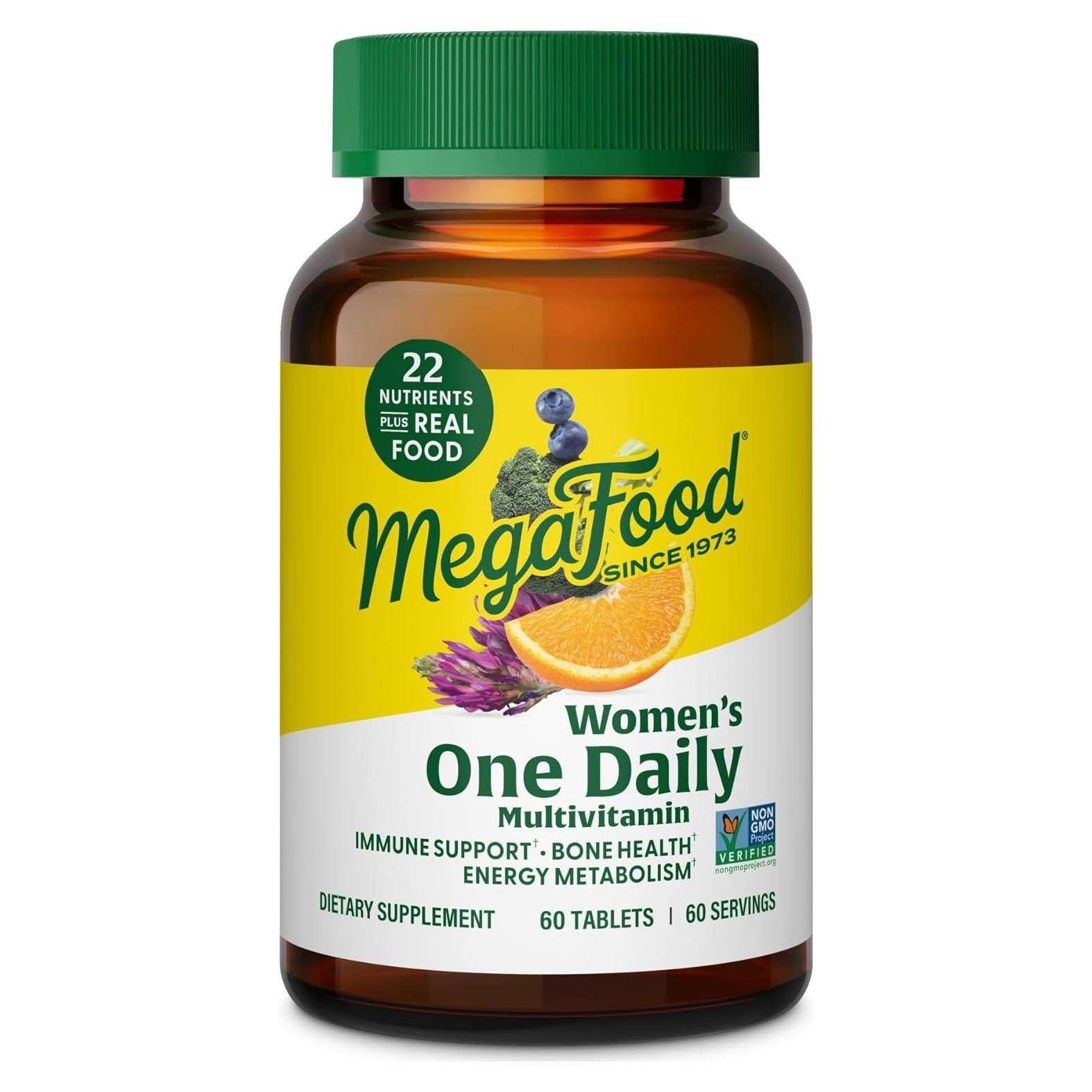 MegaFood Multivitamina para Mujeres 60 Tabletas - Hierro, Vitamina C, D y B