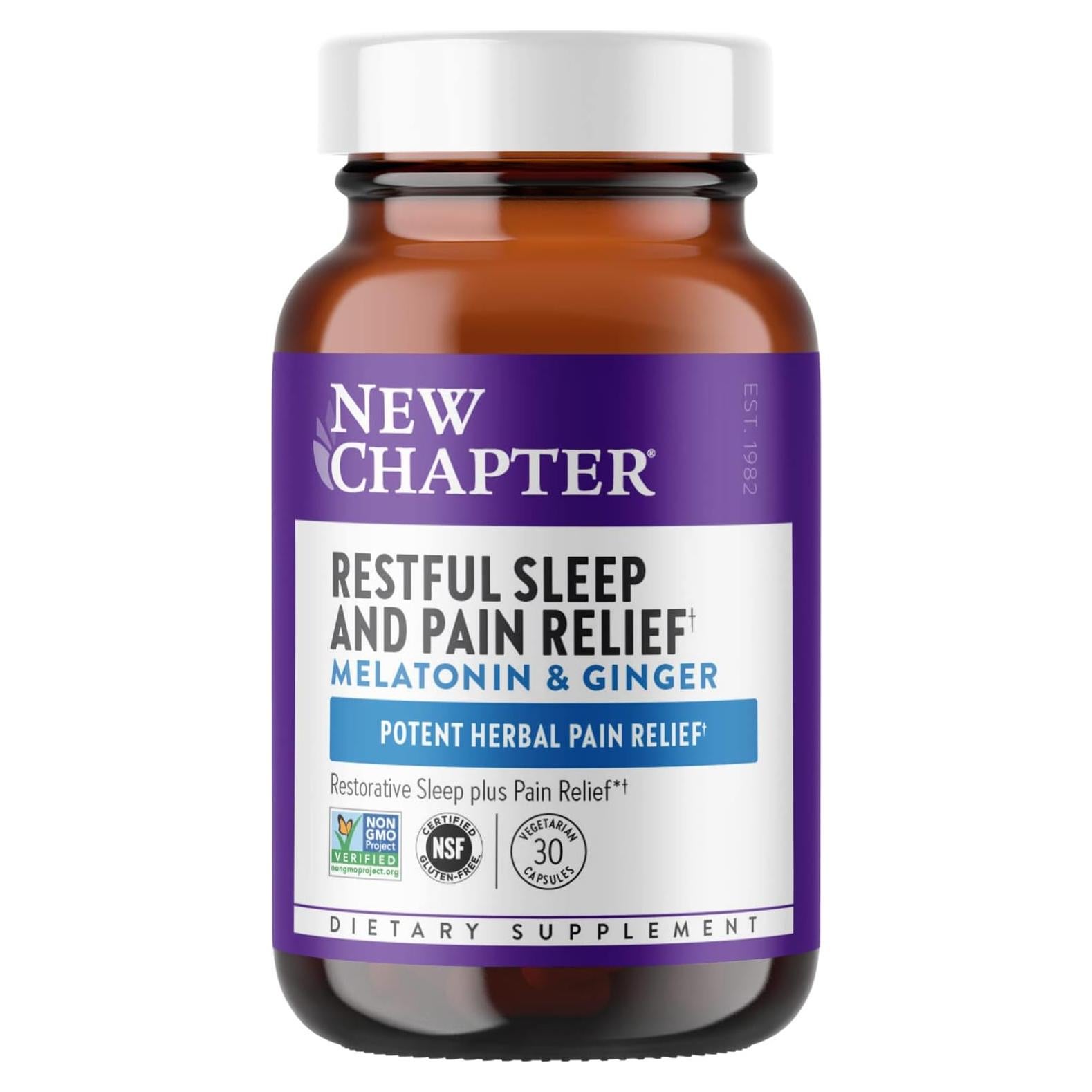 Suplemento para Dormir Melatonina y Jengibre 30 Cápsulas