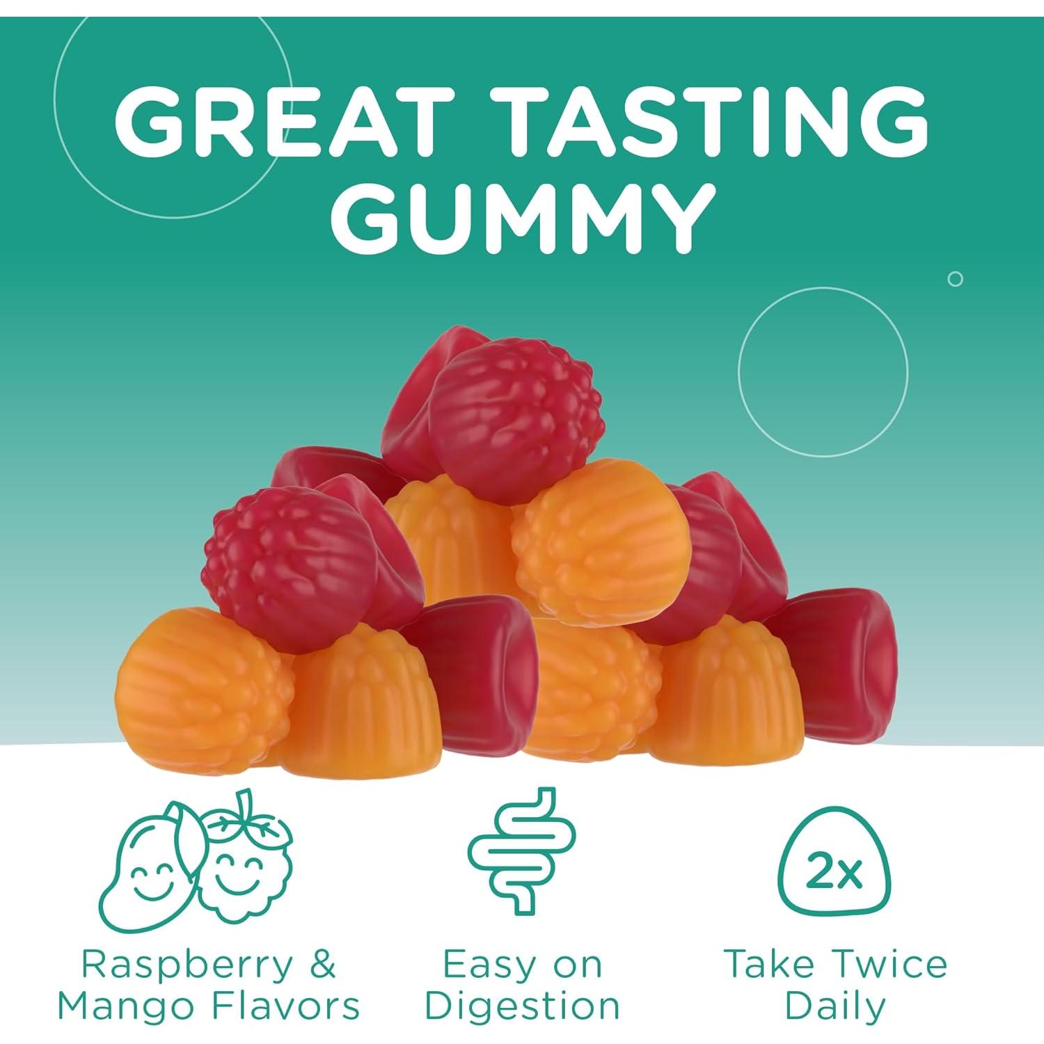 Gominolas de Magnesio Zahler 100 mg Sabor Frambuesa y Mango