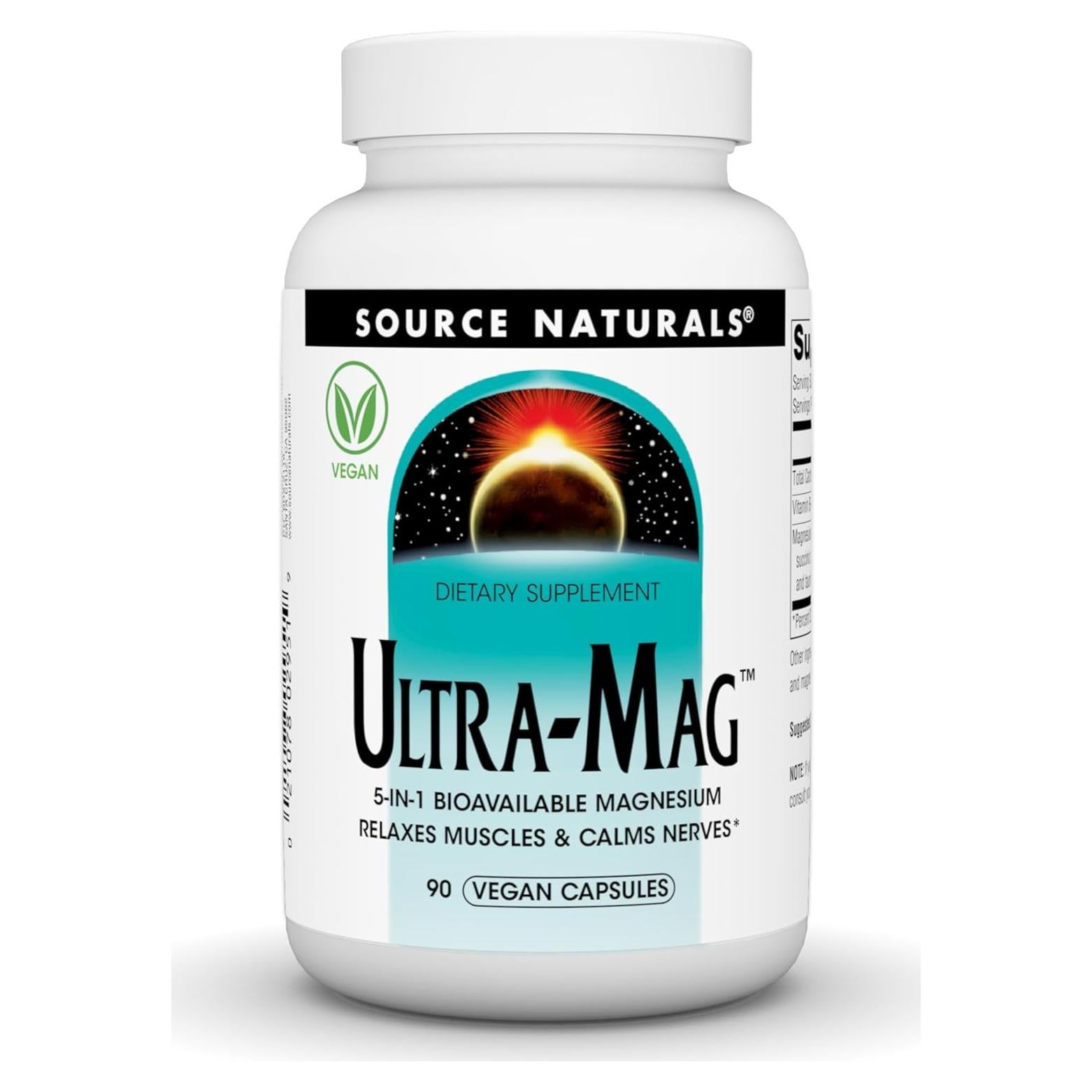 Suplemento Dietético Vegano Source Naturals Ultra-Mag 90 Cápsulas