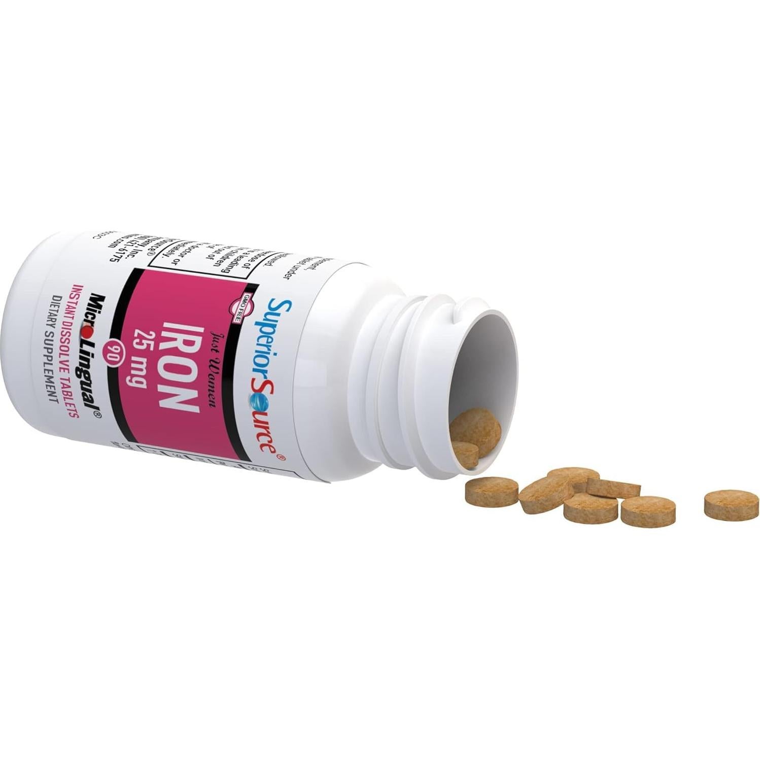 Suplemento de Hierro Superior Source Just Women 25 mg 90 Tabletas