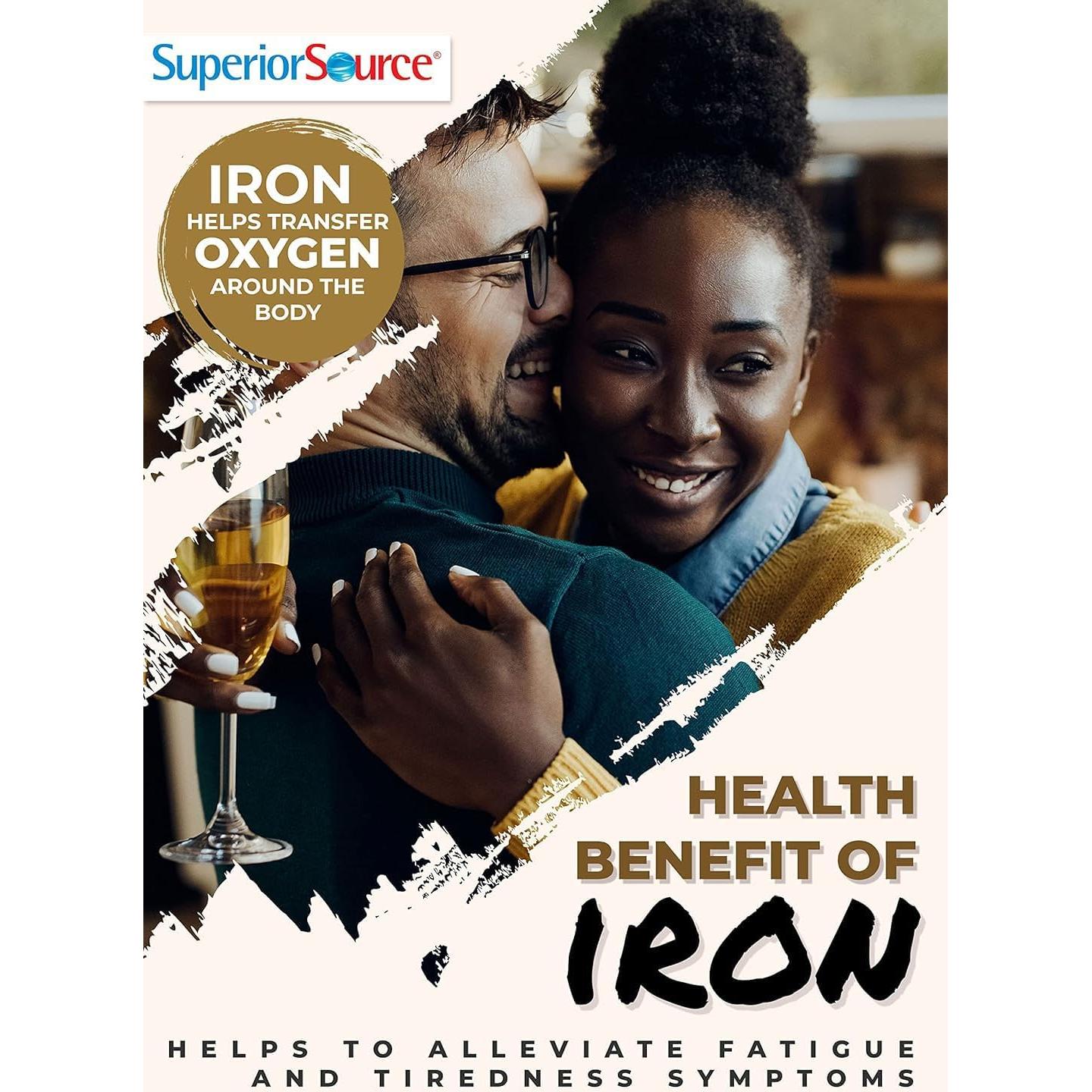 Suplemento de Hierro Superior Source Just Women 25 mg 90 Tabletas