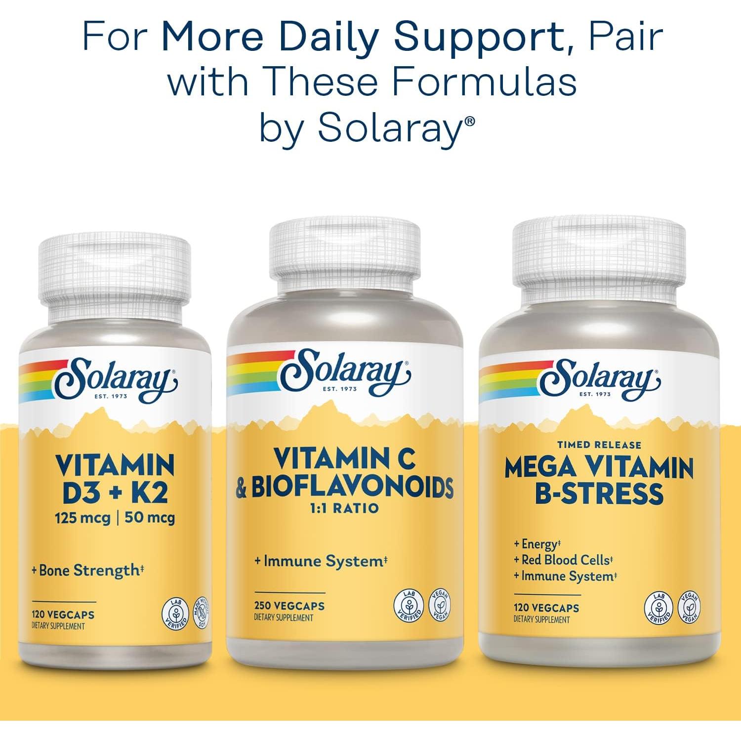 Solaray Citrato de Calcio y Magnesio 180 VegCaps 1000mg