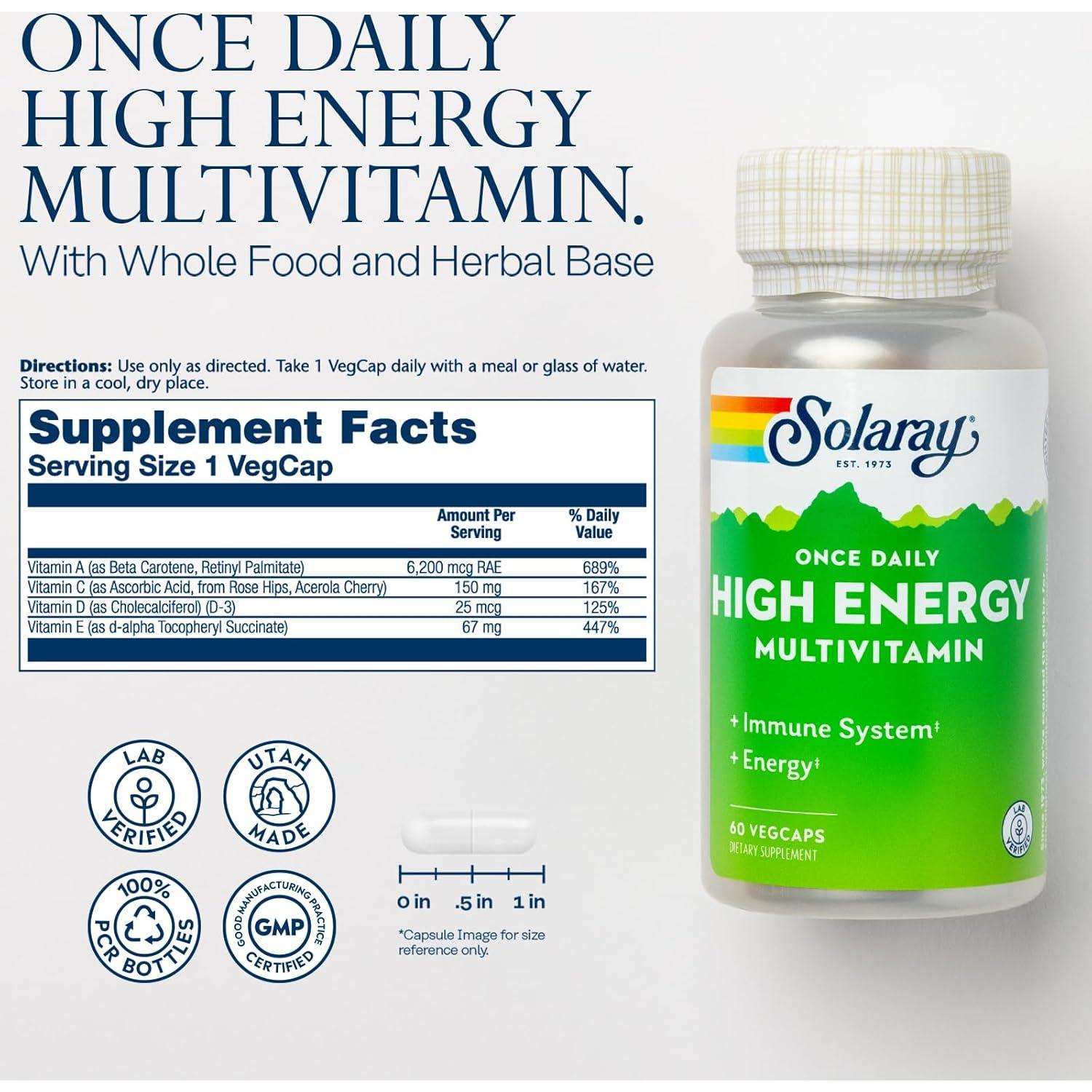 Paquete de Glicinato de Magnesio Solaray 350mg y Multivitamínico
