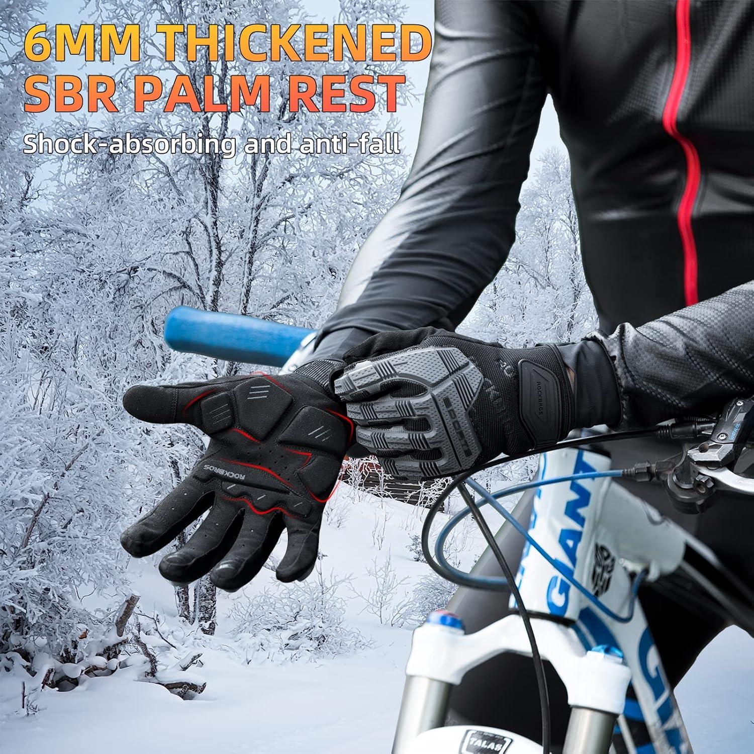 Guantes de Ciclismo ROCKBROS con Protección y Gel Negro