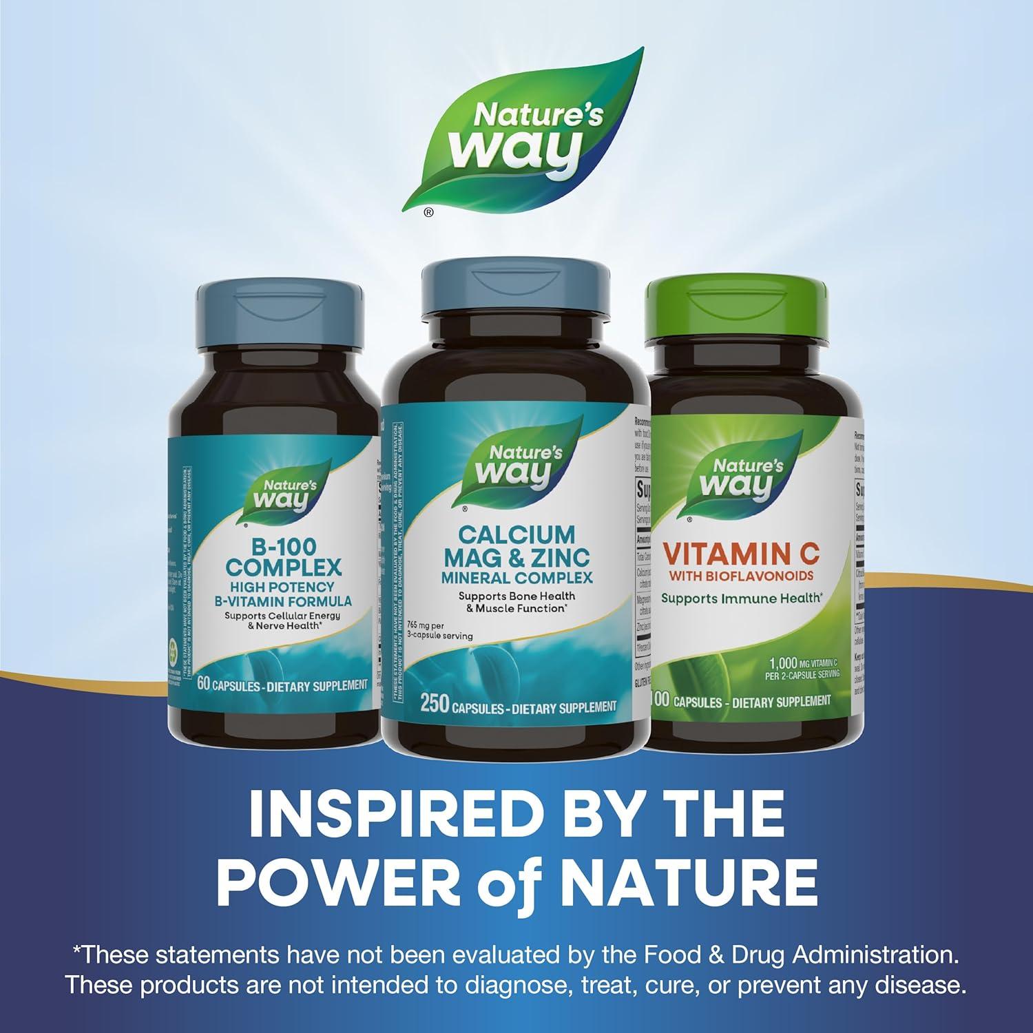 Complejo Mineral Nature's Way Calcio Magnesio Zinc 250 Cápsulas