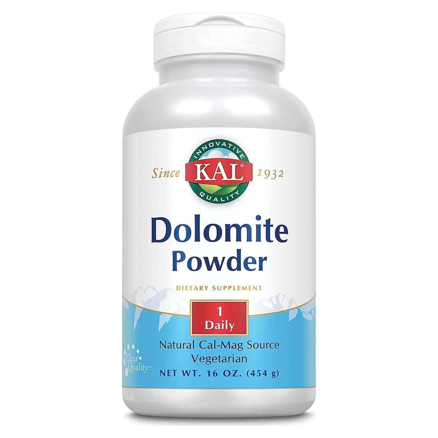 Polvo de Dolomita KAL 453g - Suplemento de Calcio y Magnesio