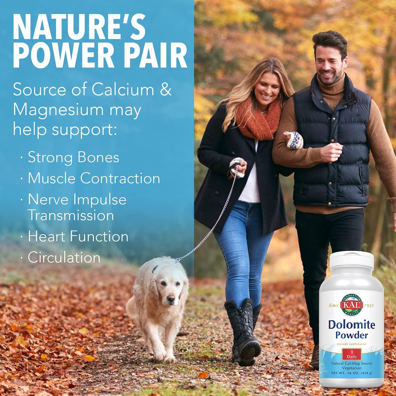 Polvo de Dolomita KAL 453g - Suplemento de Calcio y Magnesio