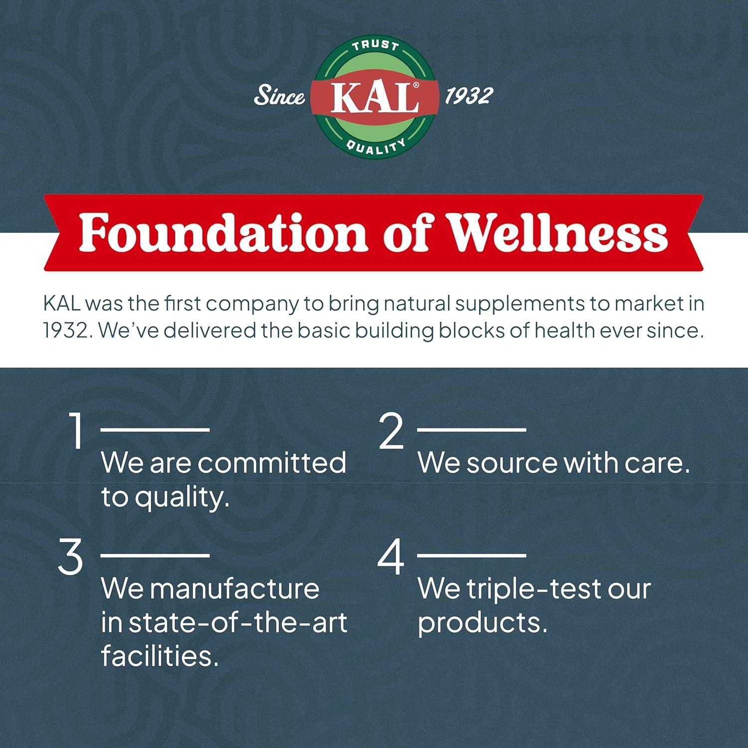 KAL Magnesio Masticable 120 Tabletas Piña - Sin Azúcar