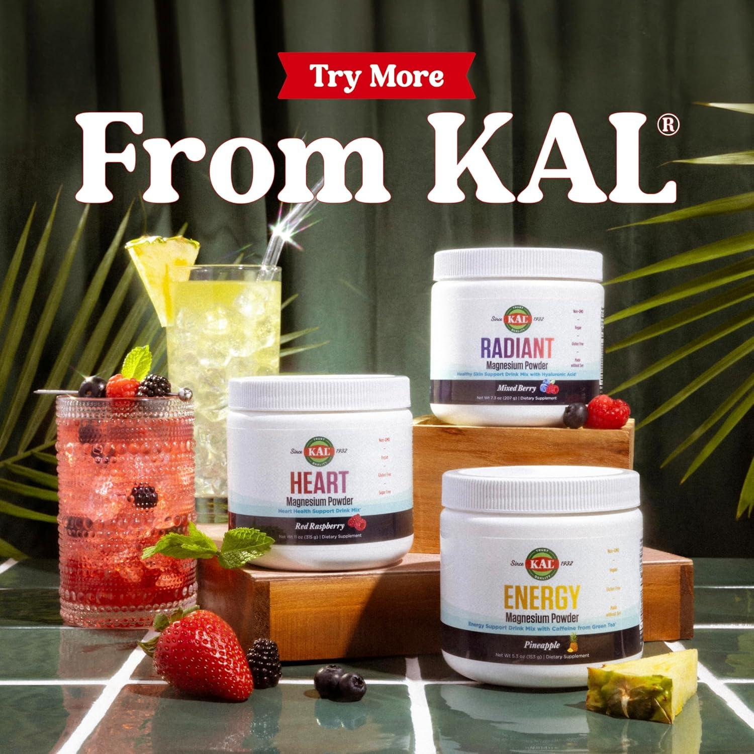 KAL Polvo de Magnesio Corazón Sabor Frambuesa 311g