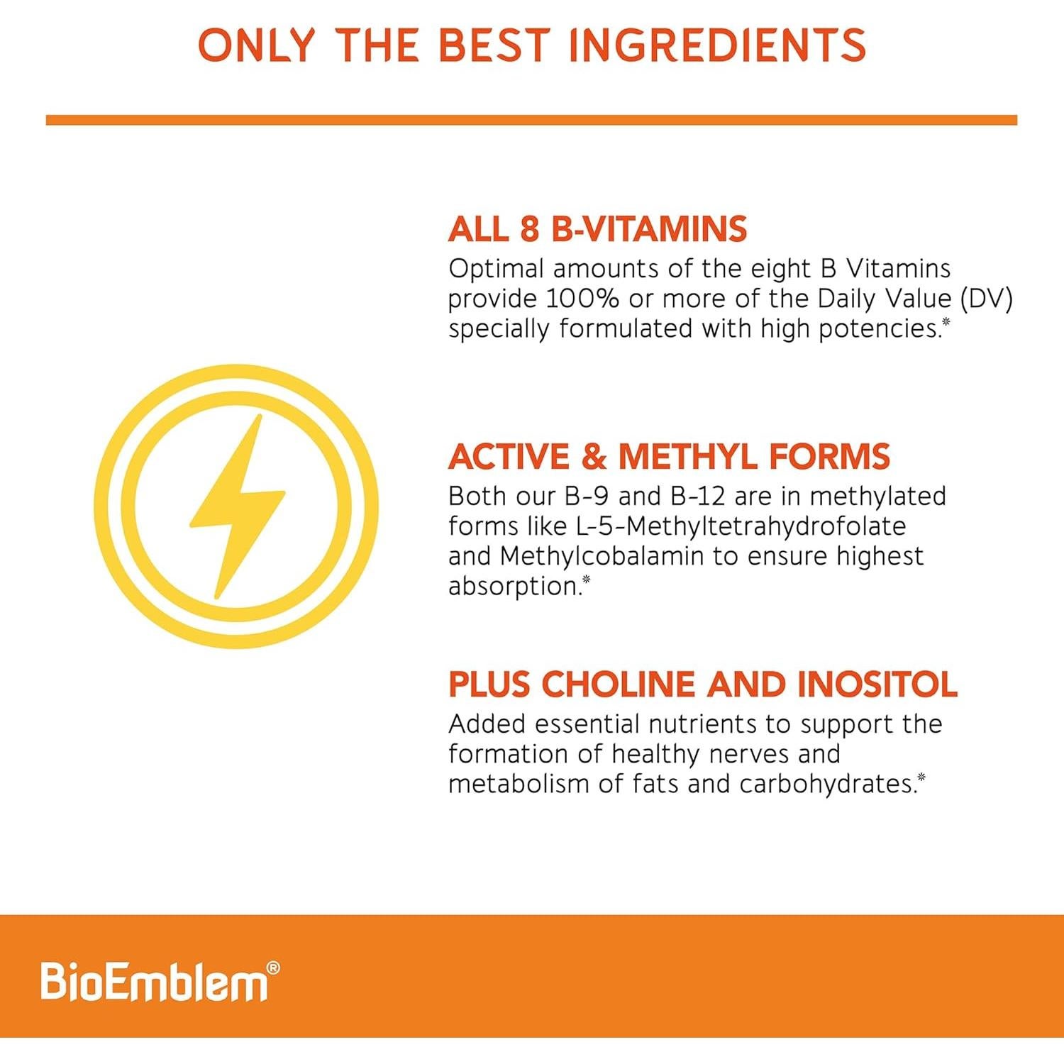 Complejo de Magnesio Triple BioEmblem 180 Cápsulas + Vitamina B